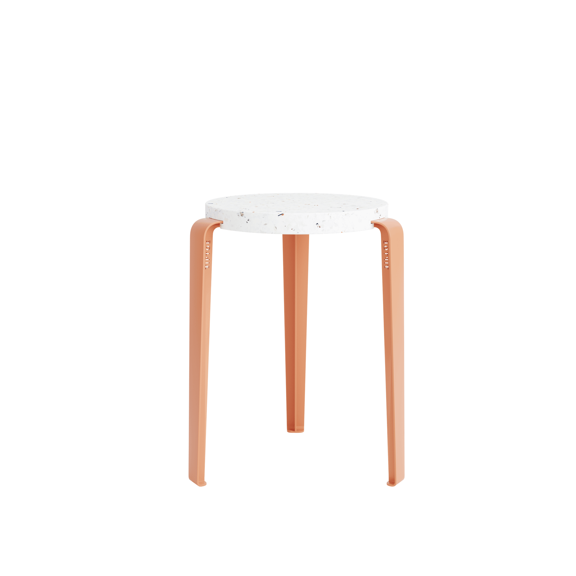 TipToe LOU Stool Recycled Plastic White/Ash Pink