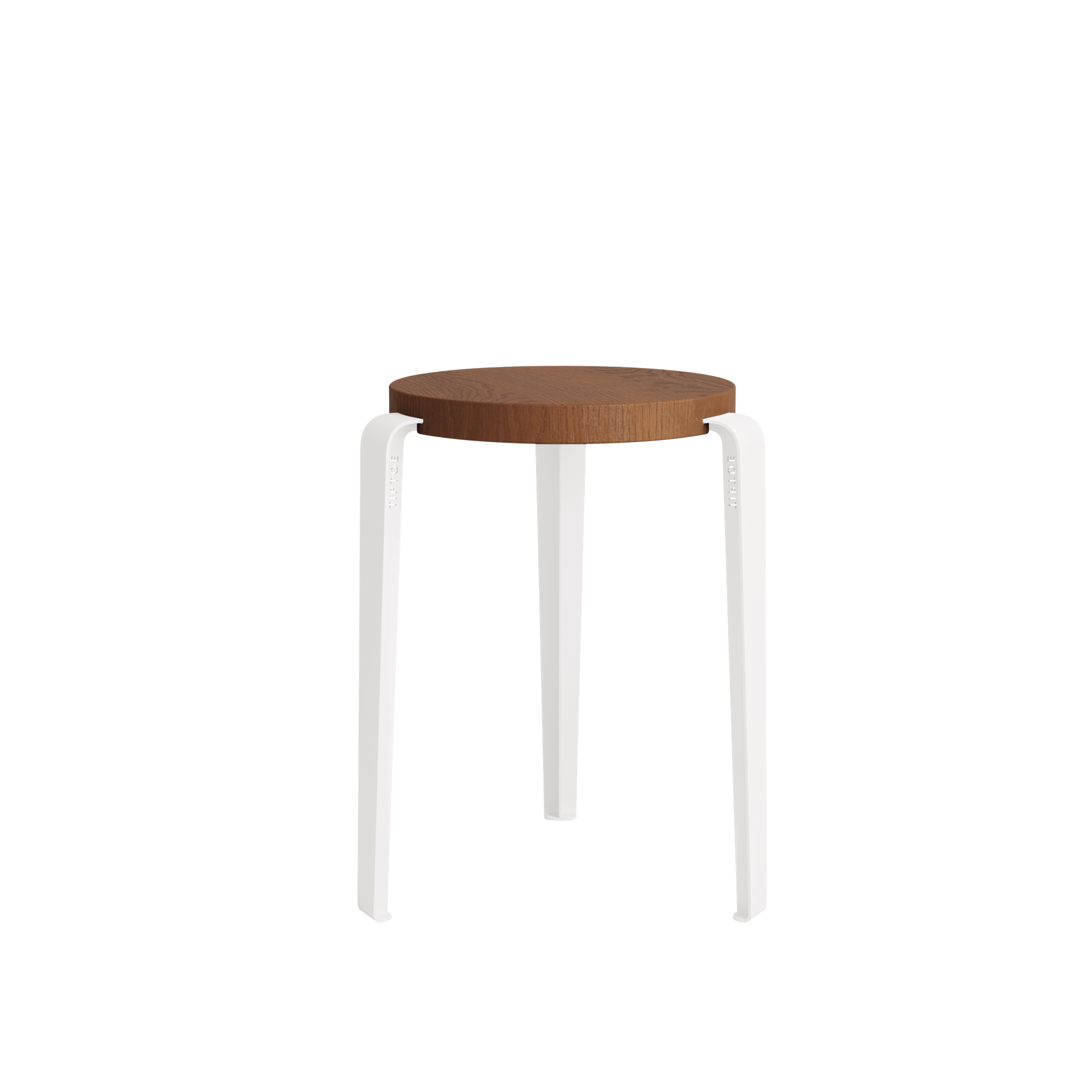 TipToe LOU Stool Stained Oak/Cloudy White