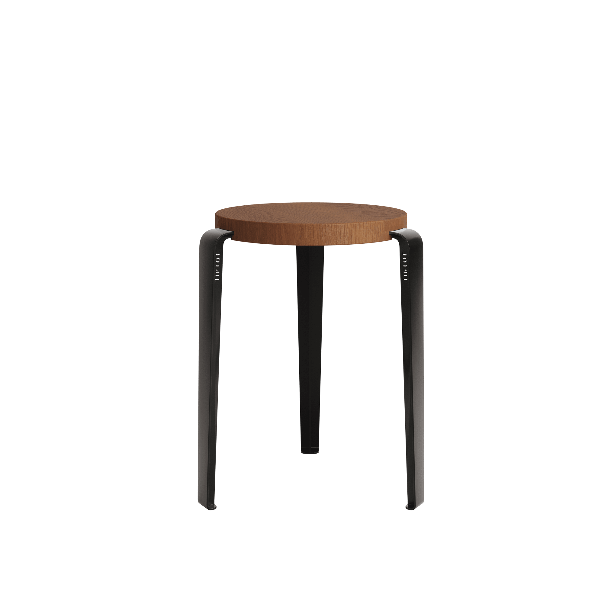 TipToe LOU Stool Stained Oak/Graphite Black