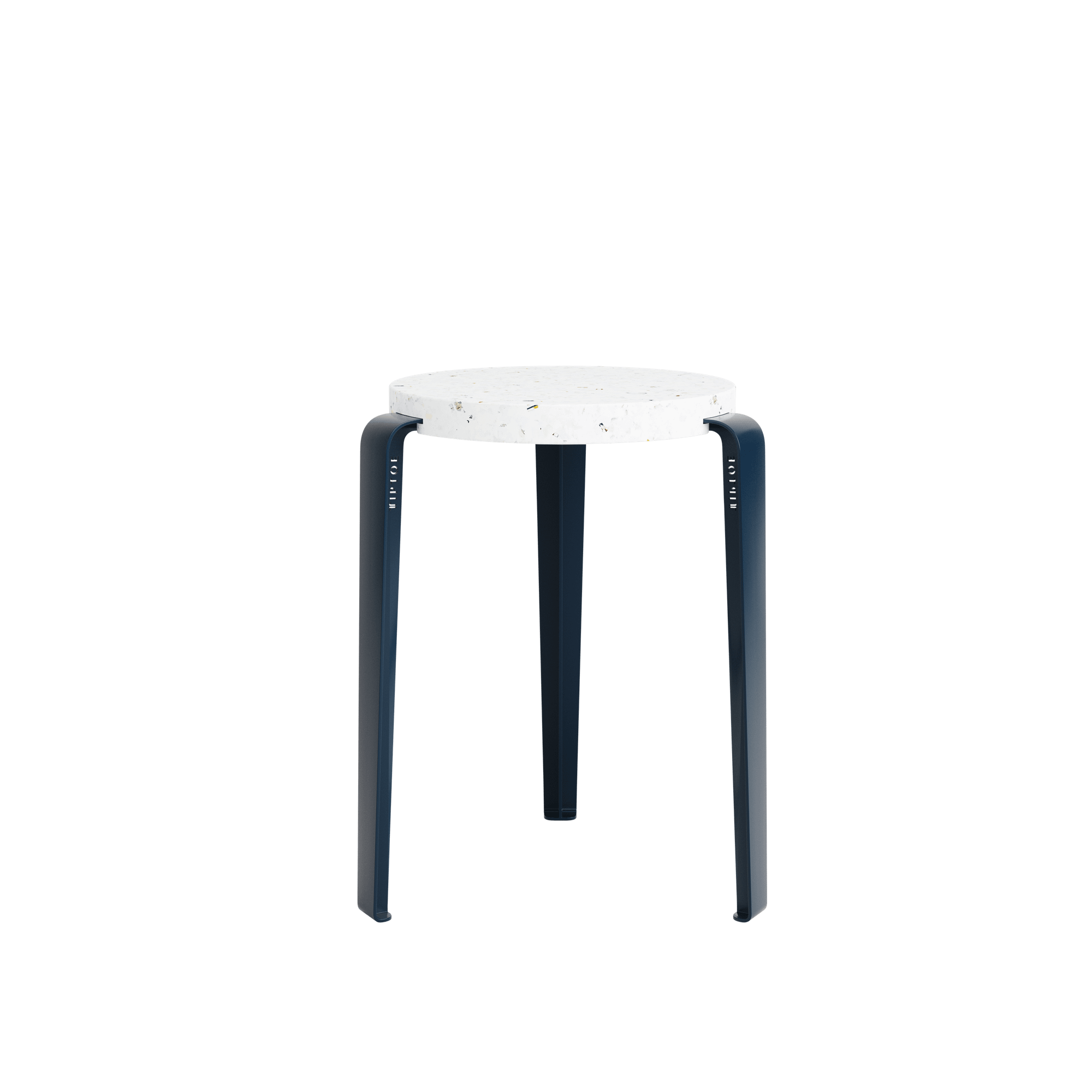 TipToe LOU Stool Recycled Plastic White/ Mineral Blue