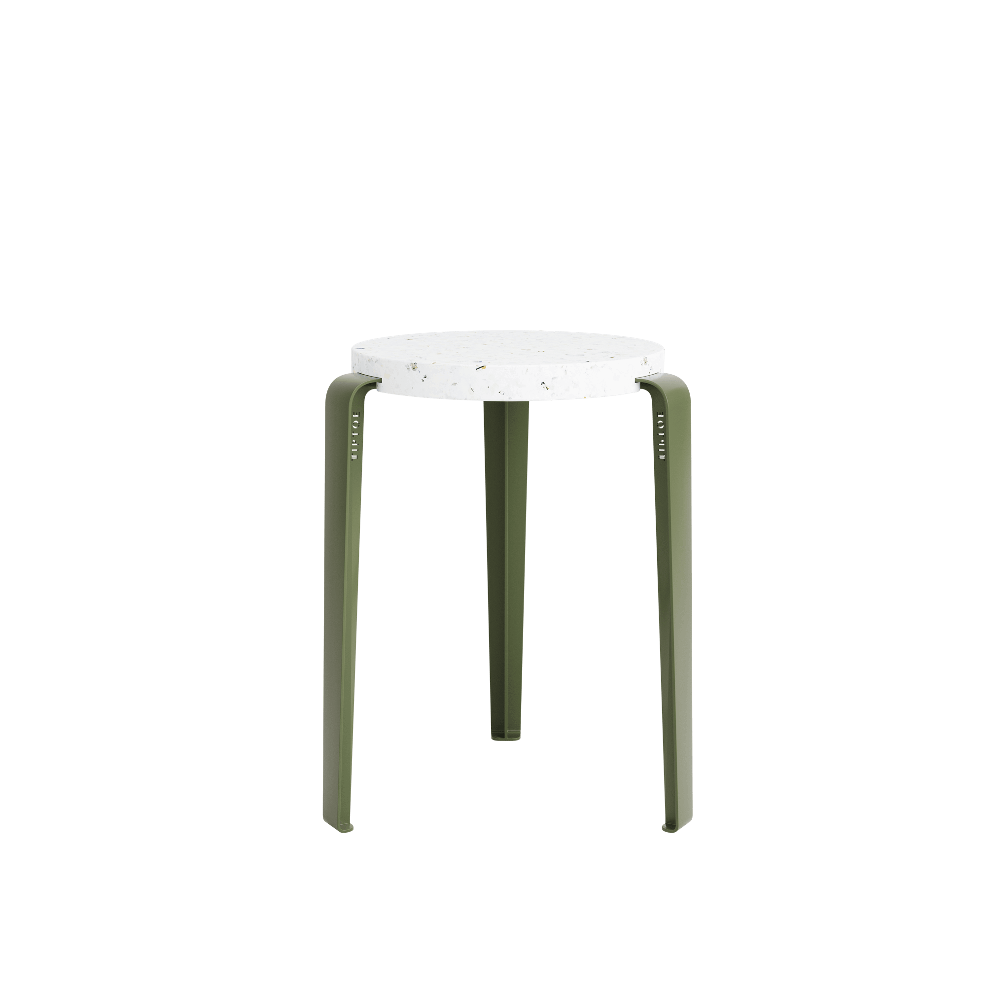 TipToe LOU Stool Recycled Plastic White/ Rosemary Green