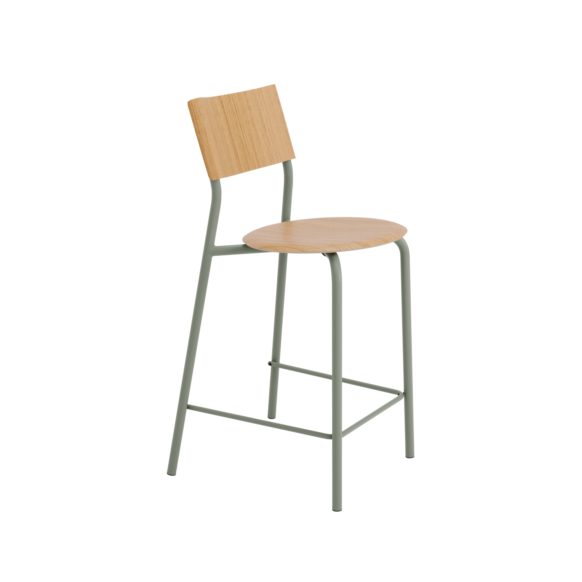 TipToe SSD Bar Stool 65 cm Oak/Eucalyptus Grey