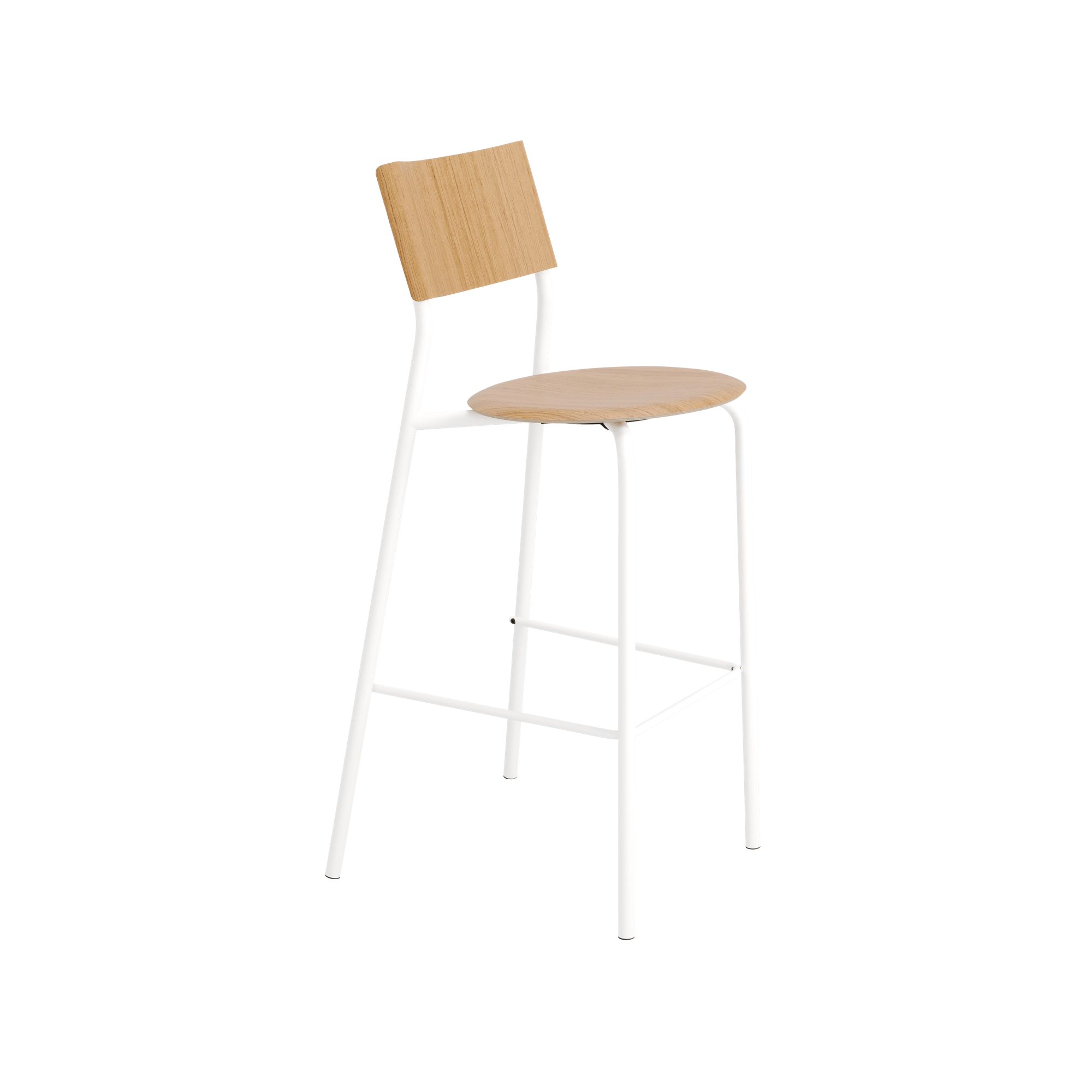 TipToe SSD Barstool 65 cm Oak/Cloudy White