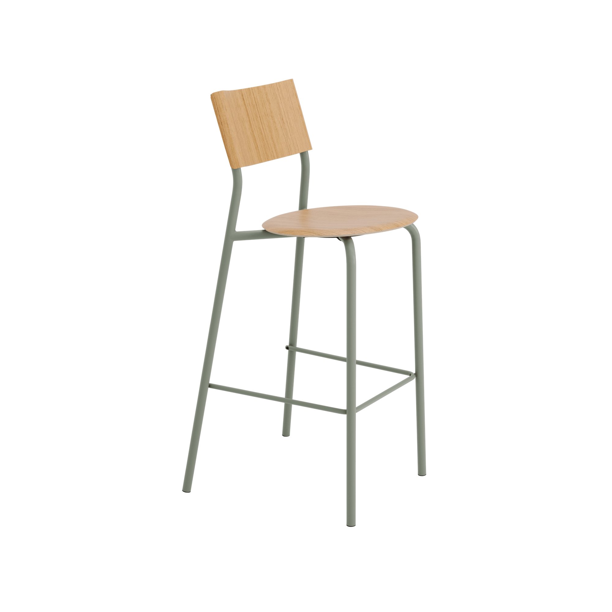 TipToe SSD Bar Stool 75 cm Oak/Eucalyptus Grey