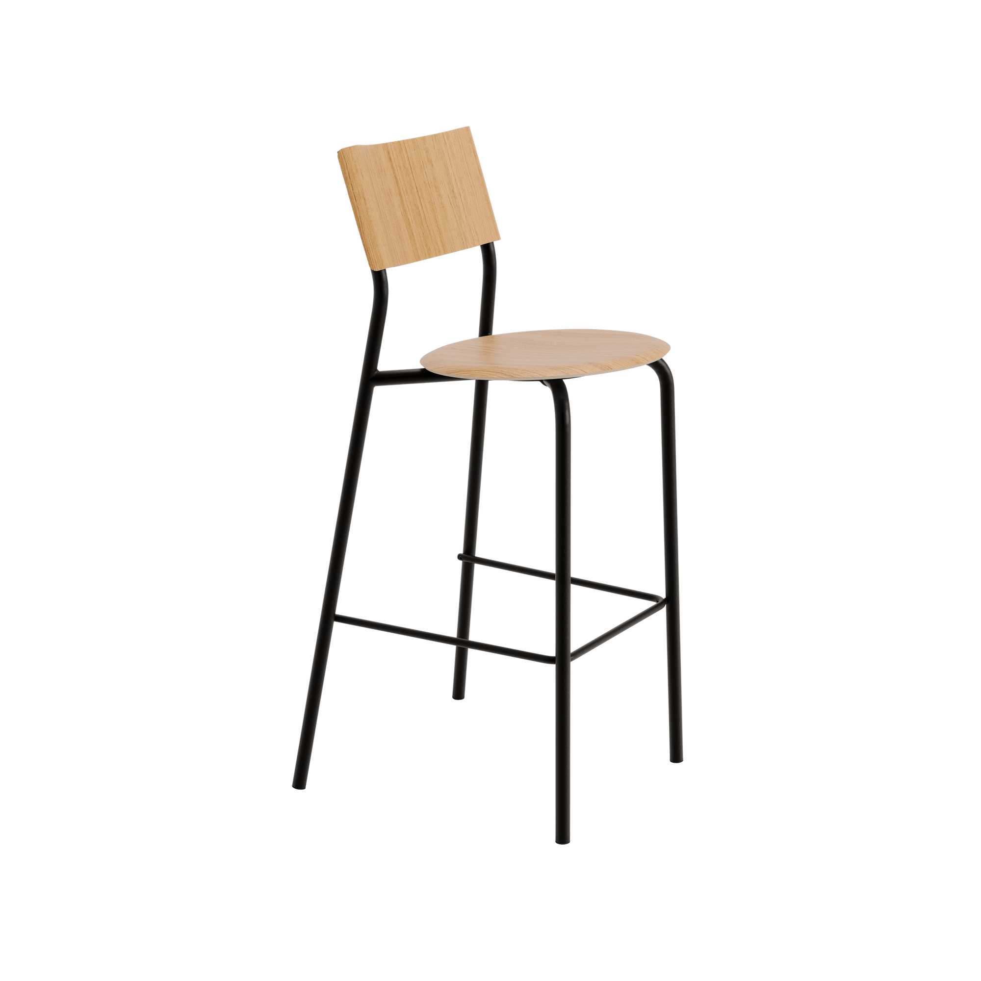 TipToe SSD Barstool 75 cm Oak/Graphite Black