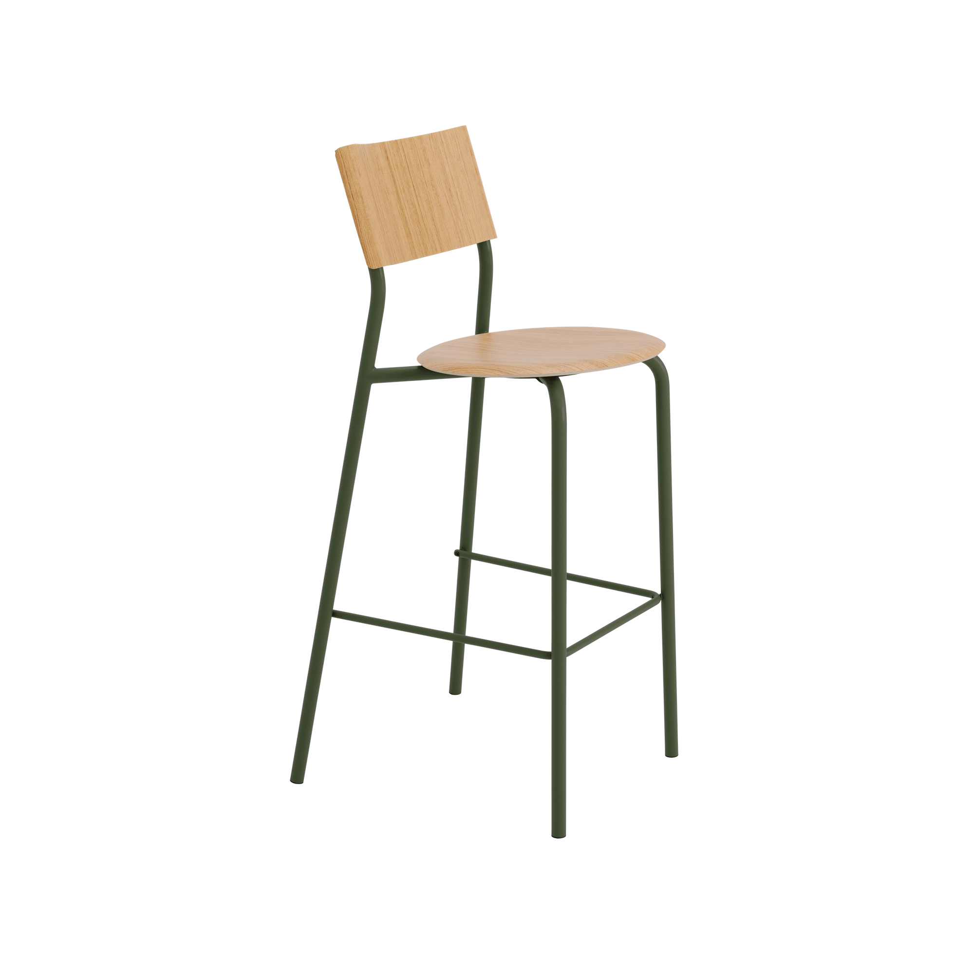 TipToe SSD Bar Stool 75 cm Oak/Rosemary Green