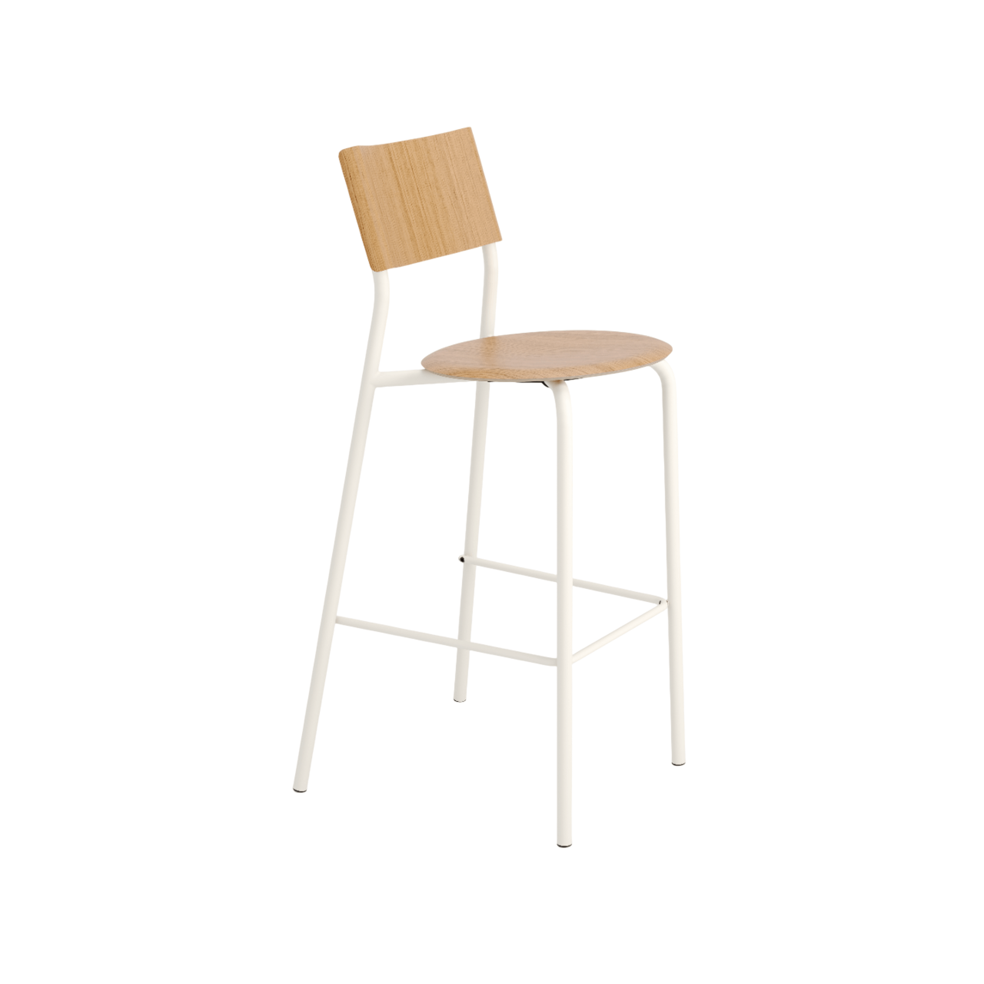 Taburete de bar TipToe SSD de 75 cm en roble/blanco crema
