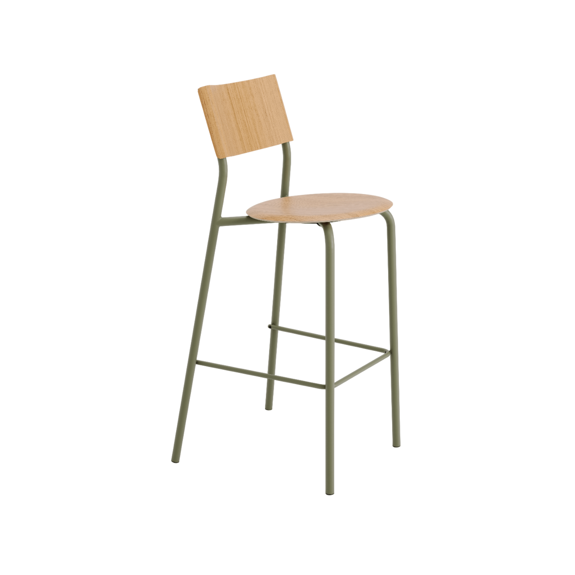 Taburete de bar TipToe SSD de 75 cm en roble/verde caqui