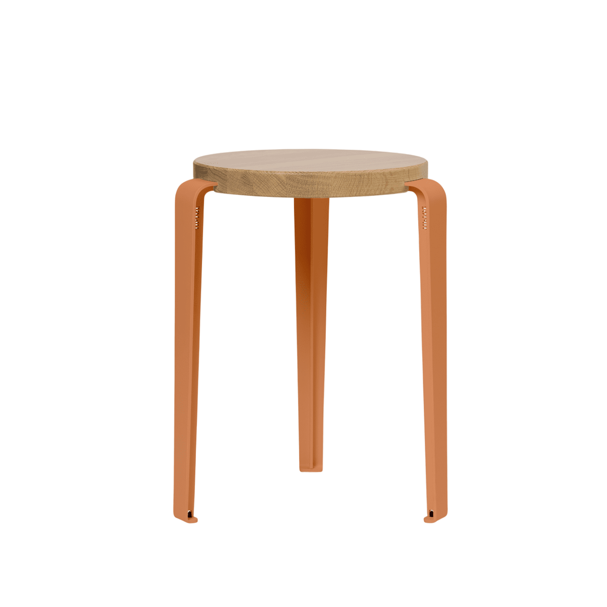 Sgabello TipToe LOU Rovere/Rosso Mandarino