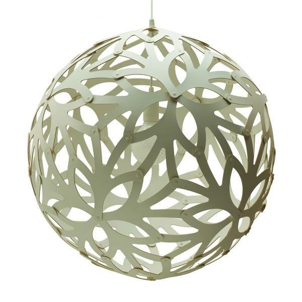 David Trubridge Floral Ø100 Blanc/Suspension Blanc