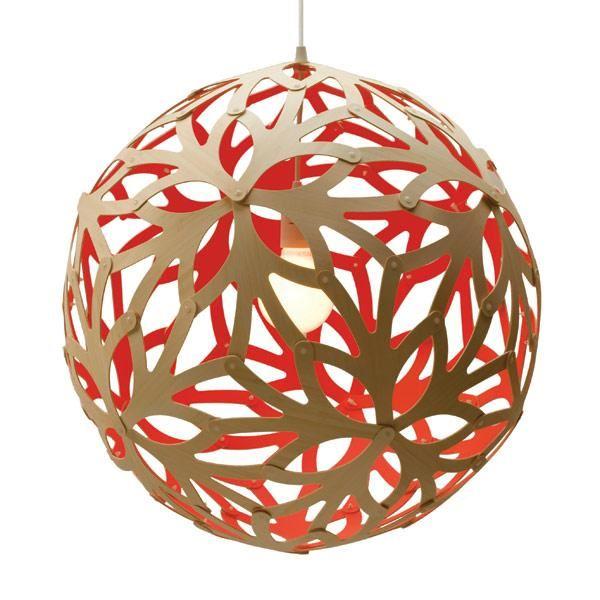 David Trubridge Floral Ø100 Red Pendant