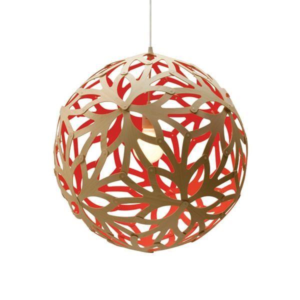 David Trubridge Floral Ø60 Rood Hanglamp