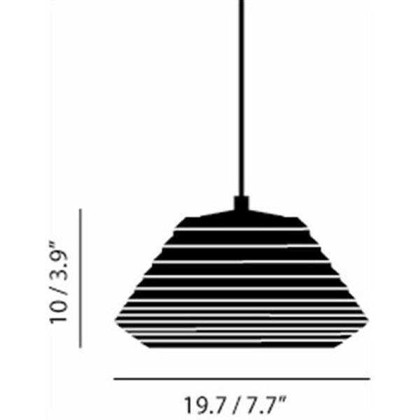 Tom Dixon Pressed Glass Pendel Bowl Stregtegning