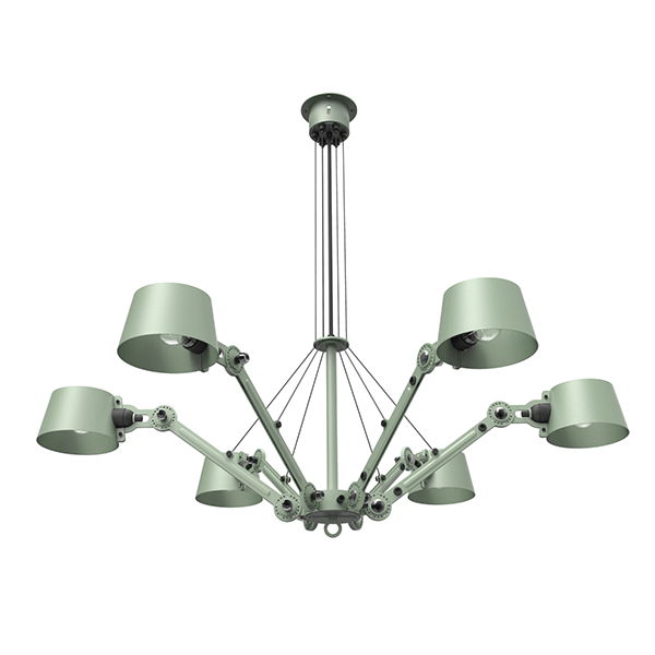 Tonone Bolt Taklampa 6-armad Flux Gr&ouml;n