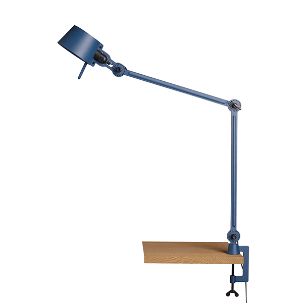 Tonone Bolt Double Arm Table Lamp Blue with clip