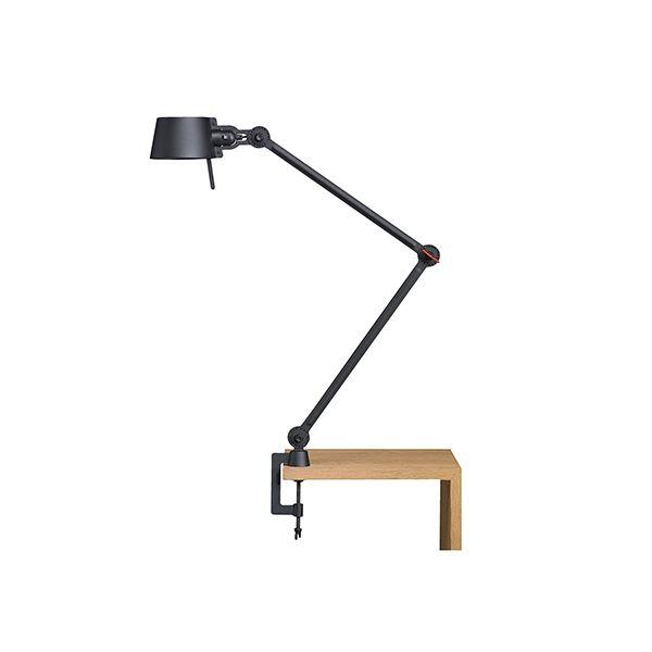 Tonone Bolt Bordslampa Dubbelarmad med Kl&auml;mma R&ouml;kt Svart