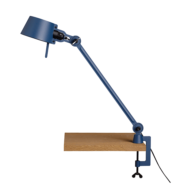 Tonone Bolt Single Arm Table Lamp Blue with clip