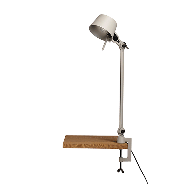 Tonone Bolt Single Arm Table Lamp Grey with clip
