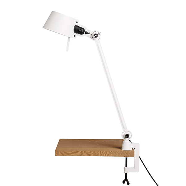 Tonone Bolt En Arm Bordlampe Hvid med klemme