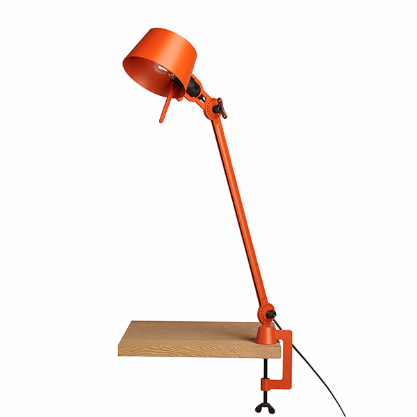 Tonone Bolt Single Arm Table Lamp Orange with clip