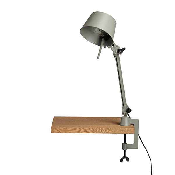 Tonone Bolt Single Arm Short Table Lamp Green with clip