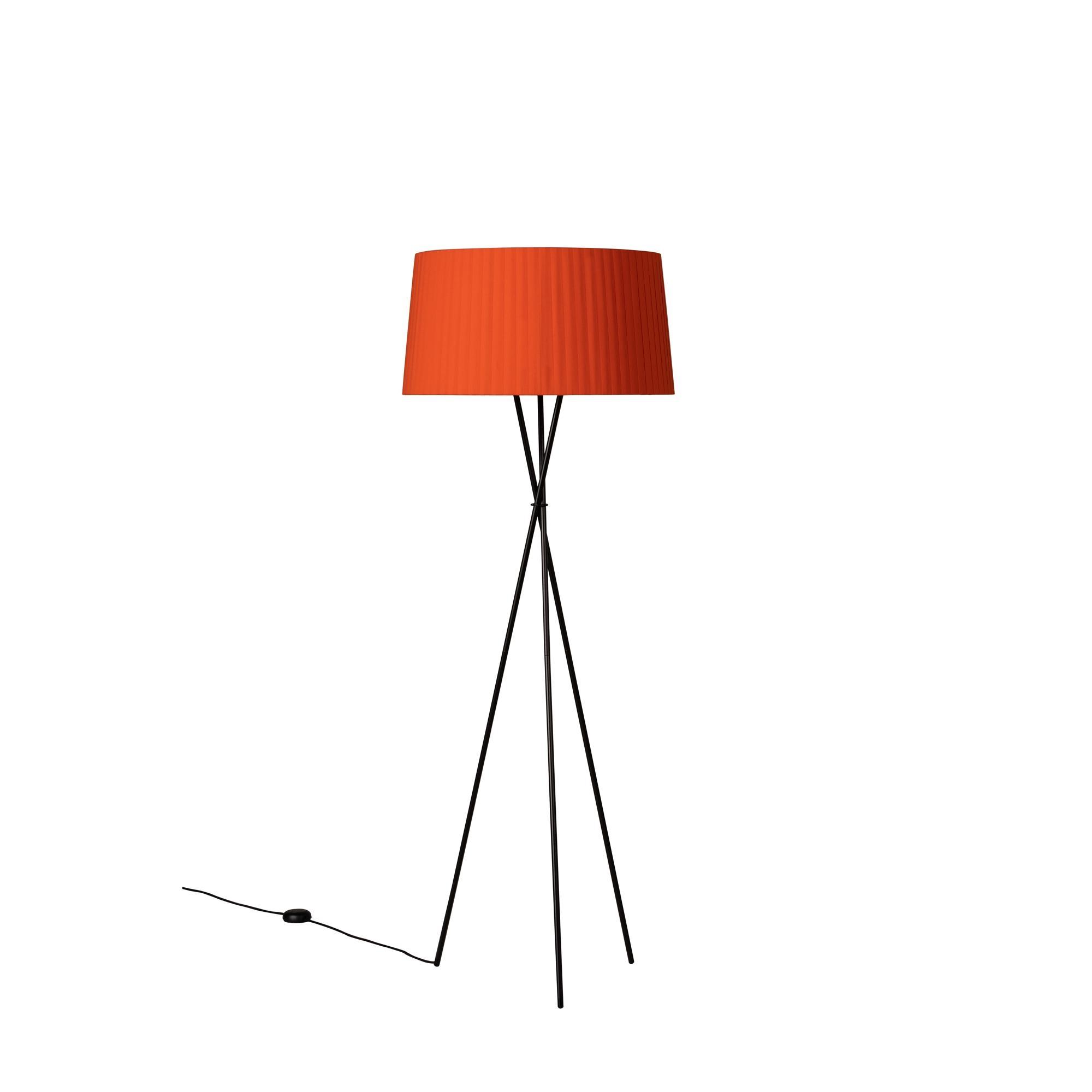 Santa & Cole Tripod G5 Vloerlamp Rood- Amber