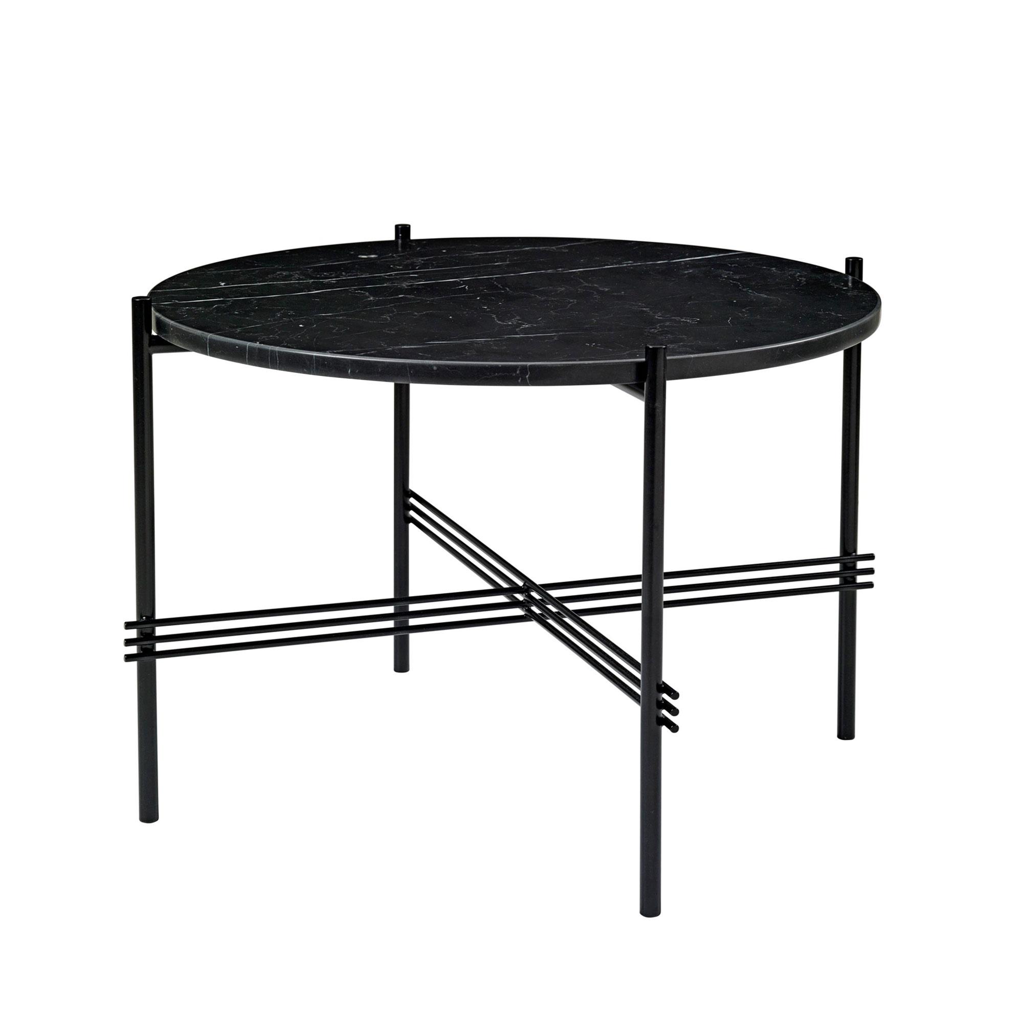 GUBI TS Coffee Table Round Ø55 Black/ Black Marquina Marble