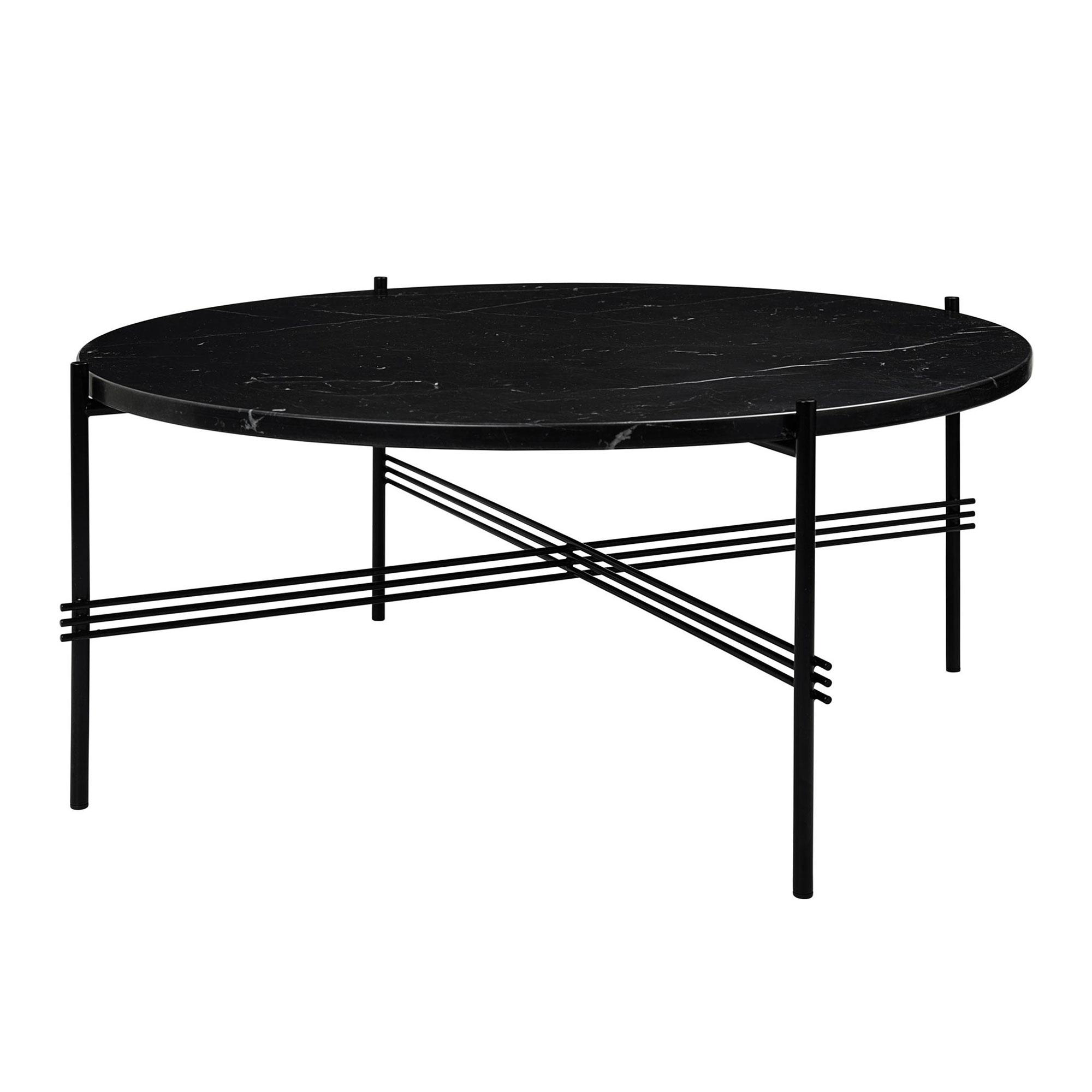 GUBI TS Coffee Table Round Ø80 Black/ Black Marquina Marble