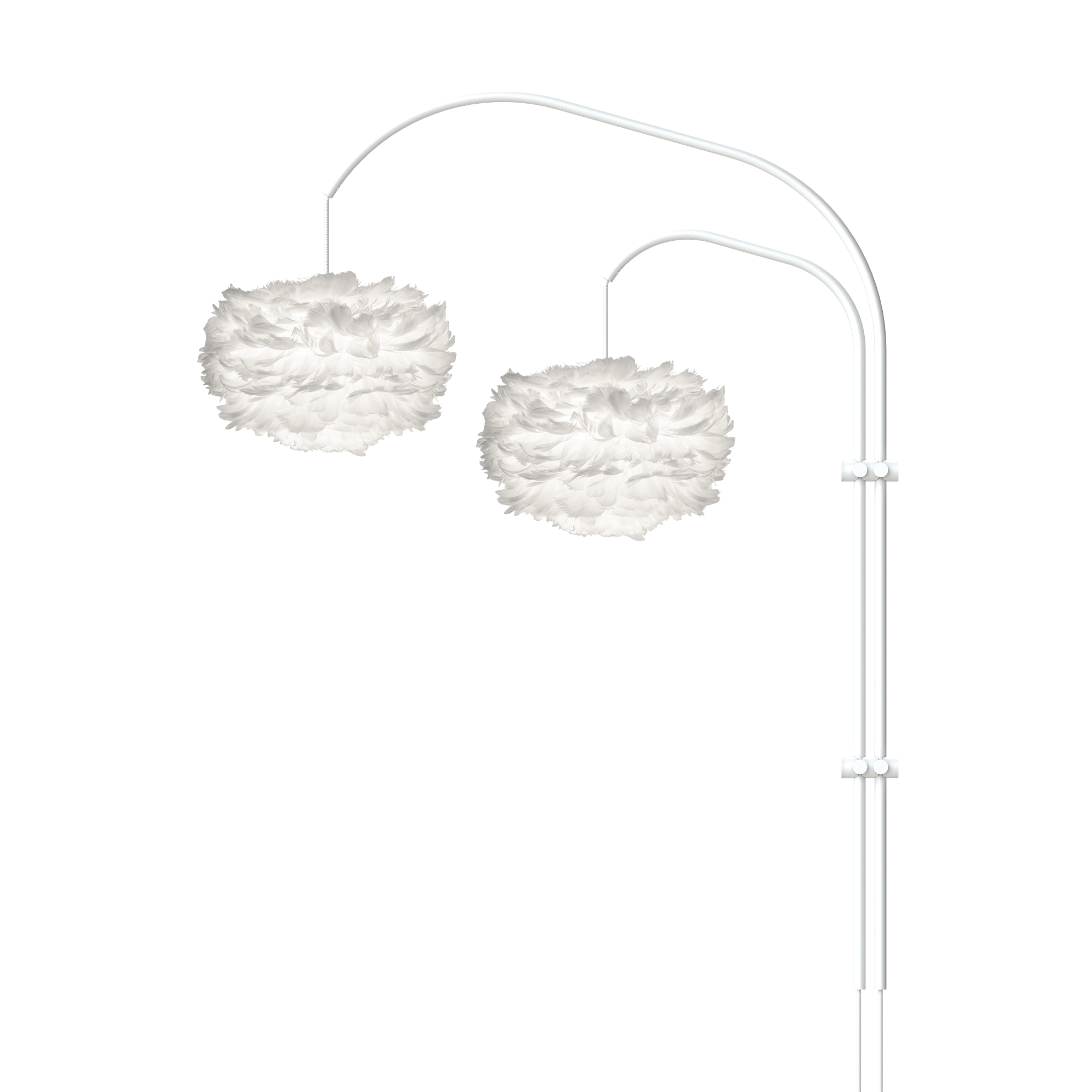 Umage Eos Willow Double Applique Murale Mini Blanc avec Suspension en Blanc