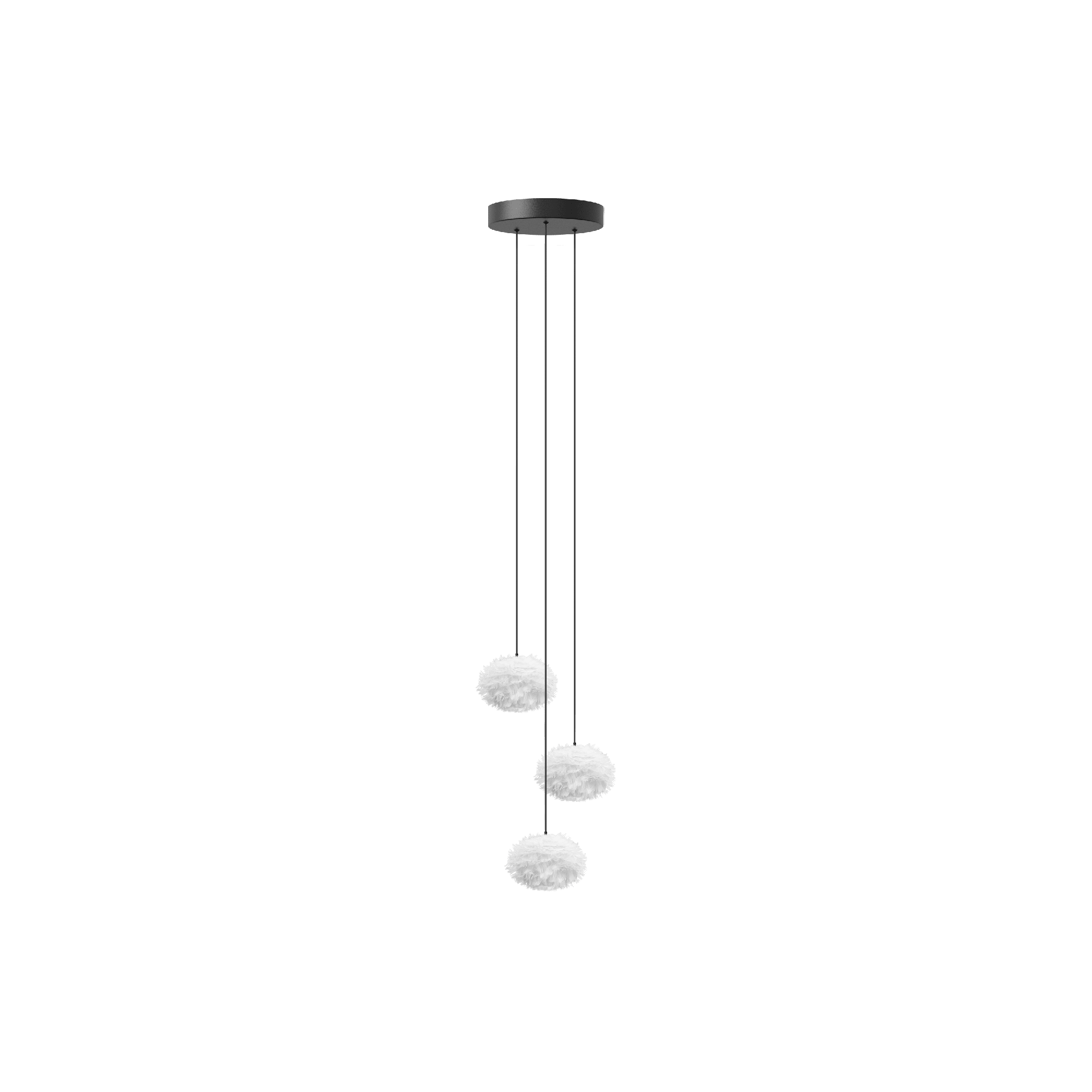 Umage Eos Taklampe Med Baldakin & Cluster 3 Mini Nano Hvit