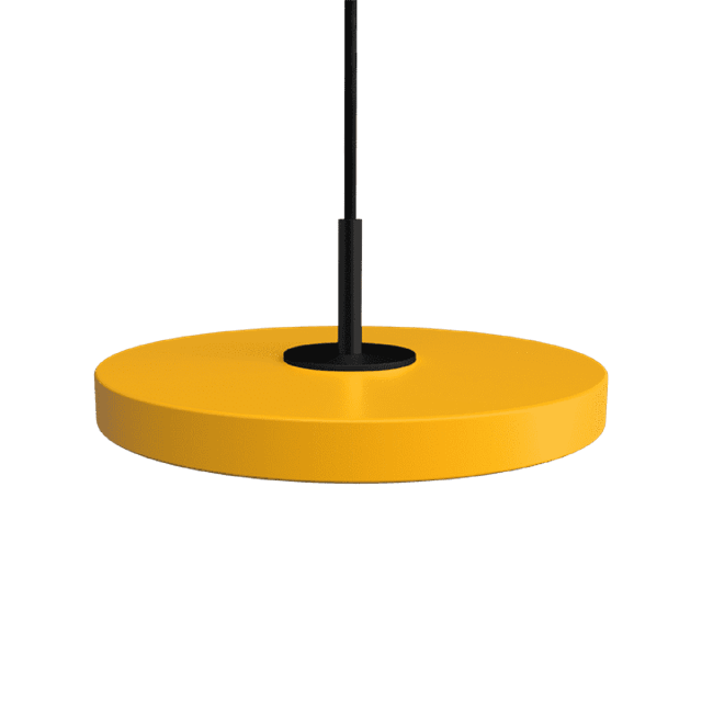 Umage Asteria Micro Taklampe Med Dimmer Saffron Gul/ Sort Topp
