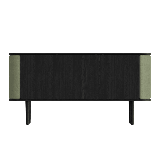 Treasures Kast met 3 Deuren, Zwart Eiken/ochtendweiden
