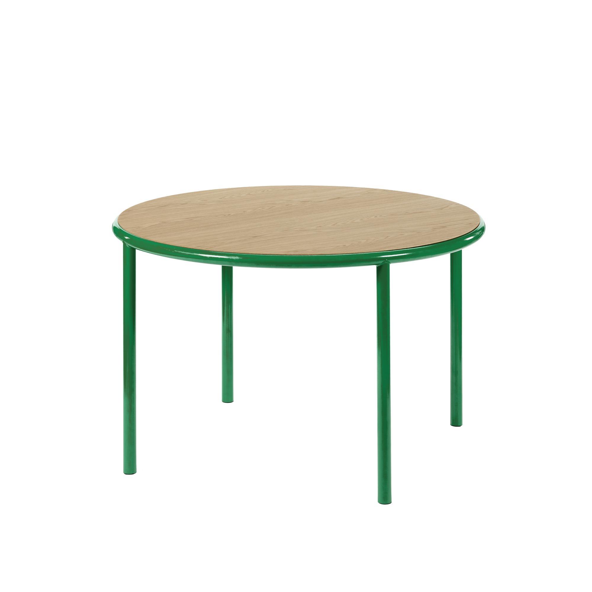 Valerie Objects Wooden Dining Table Ø120 Green/ Oak