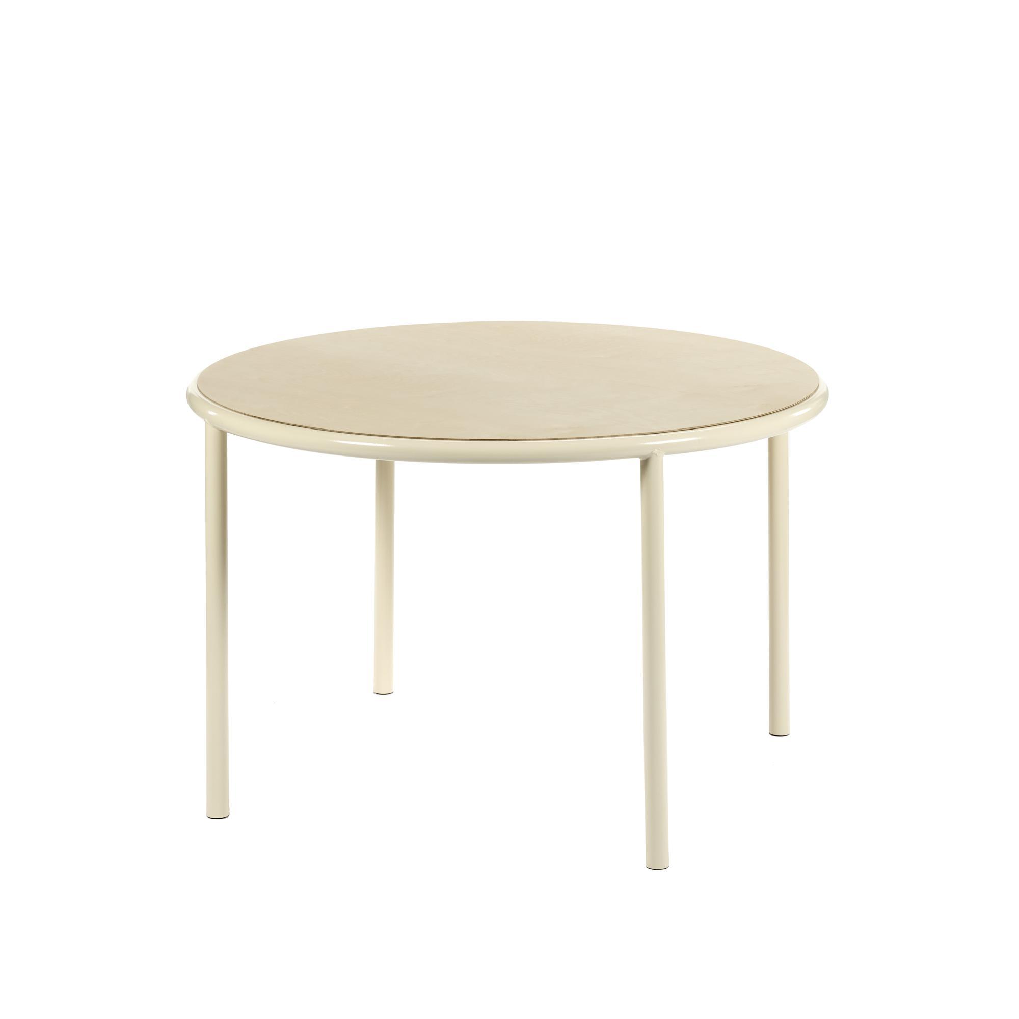 Valerie Objects Houten Eettafel Ø120 Ivoor/Berken