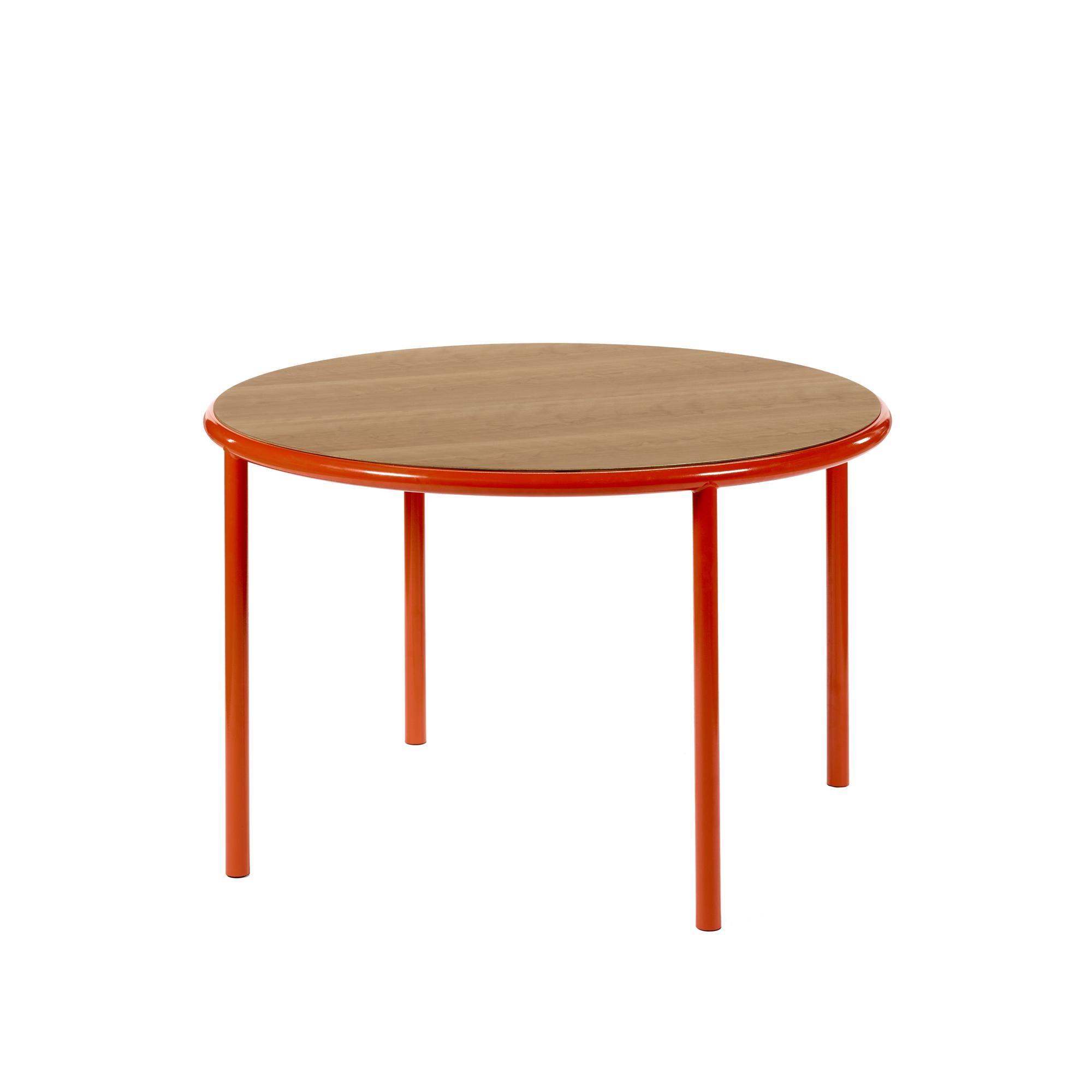 Valerie Objects Houten Eettafel Ø120 Rood/ Kers