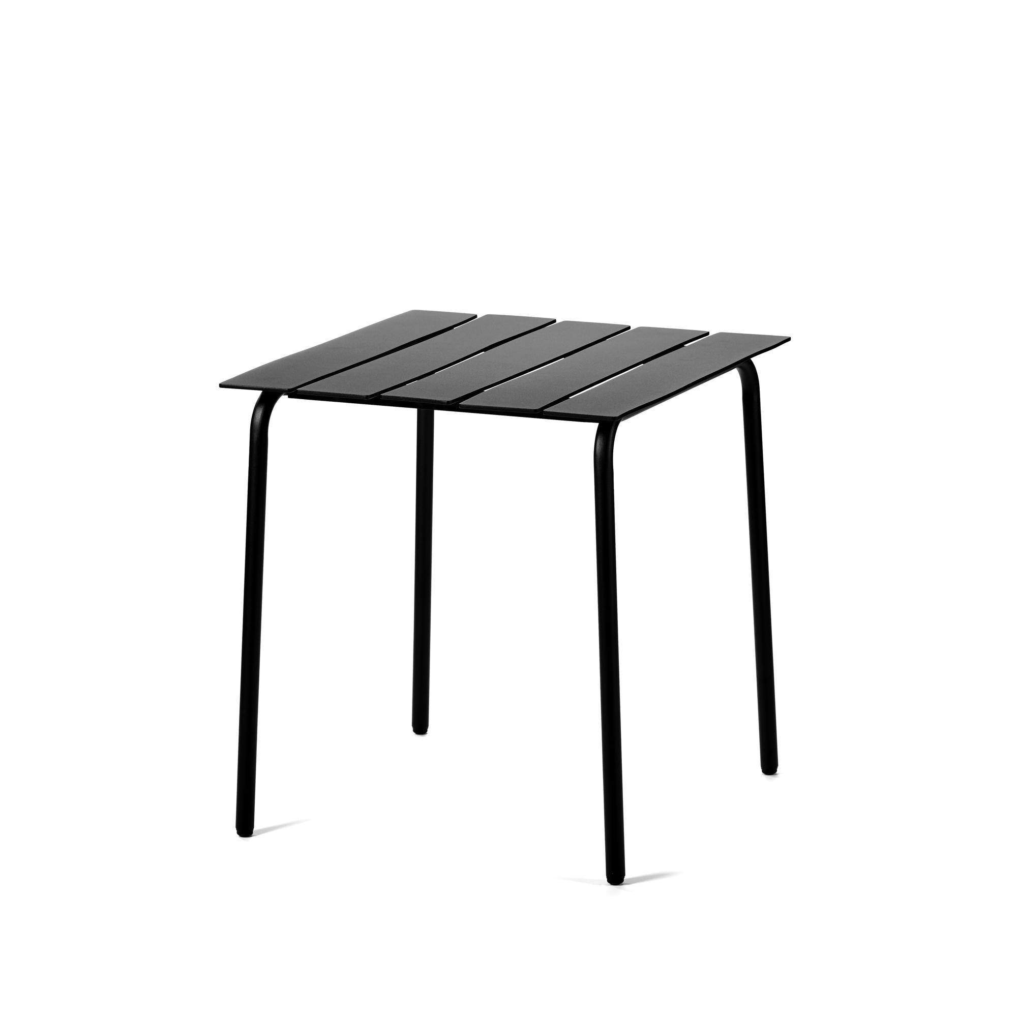 Mesa de Comedor de Exterior Valerie Objects Aligned 70x70 Negro