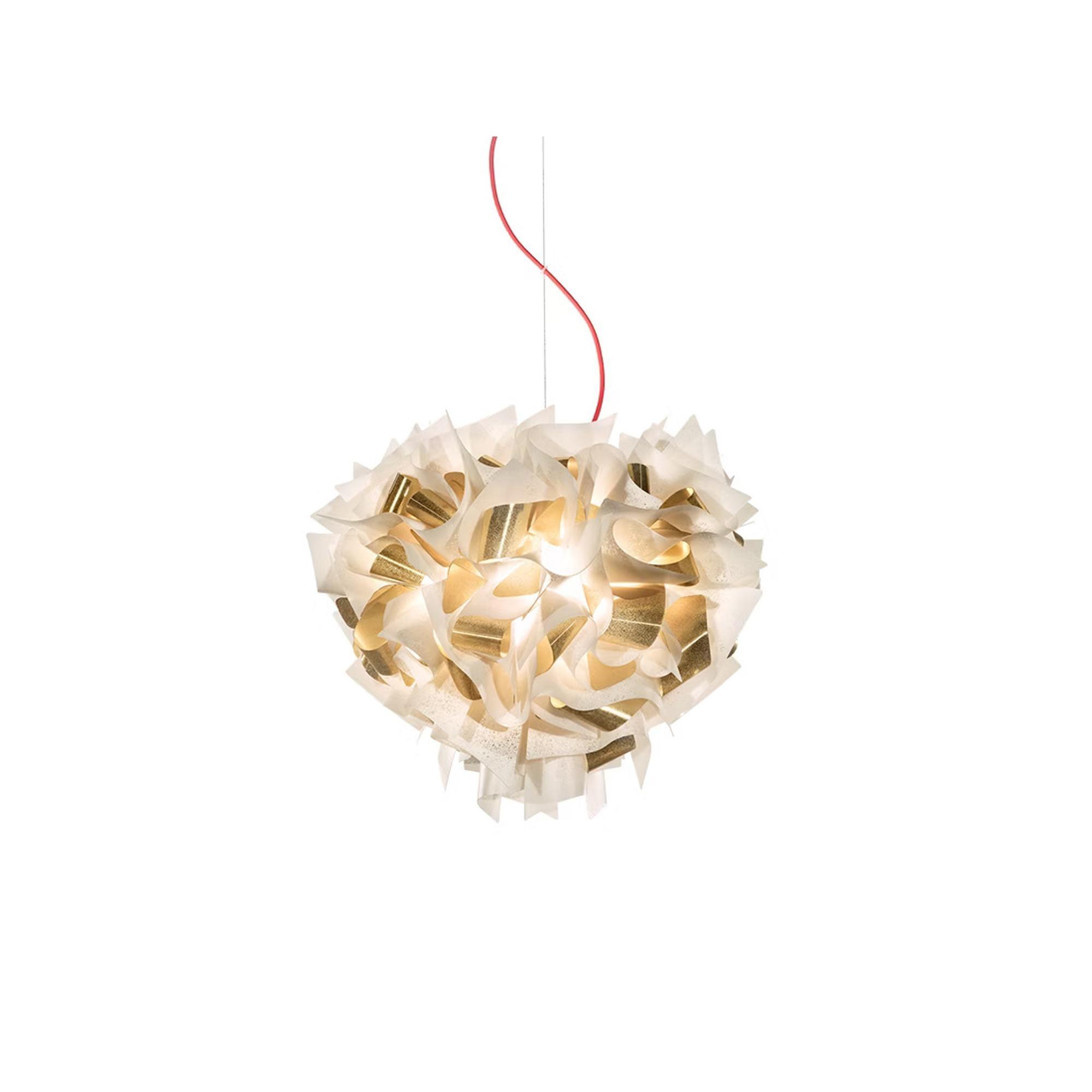 SLAMP Veli Aurea Hanglamp Wit/Goud Met Rood Snoer