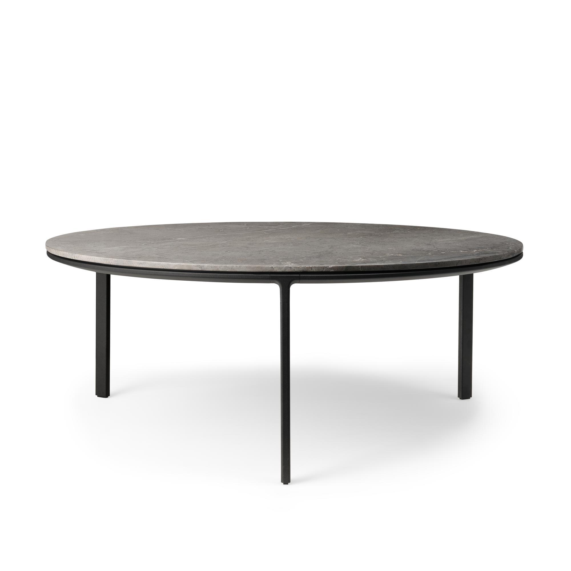 Vipp 425 Coffee Table Ø90 Light Gray Marble