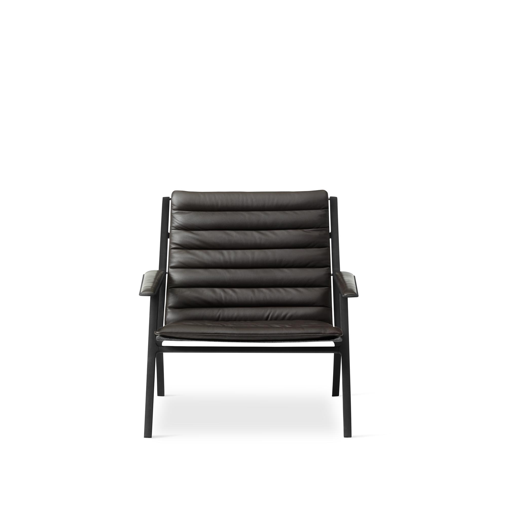 Vipp 456 Lænestol Ebony Læder