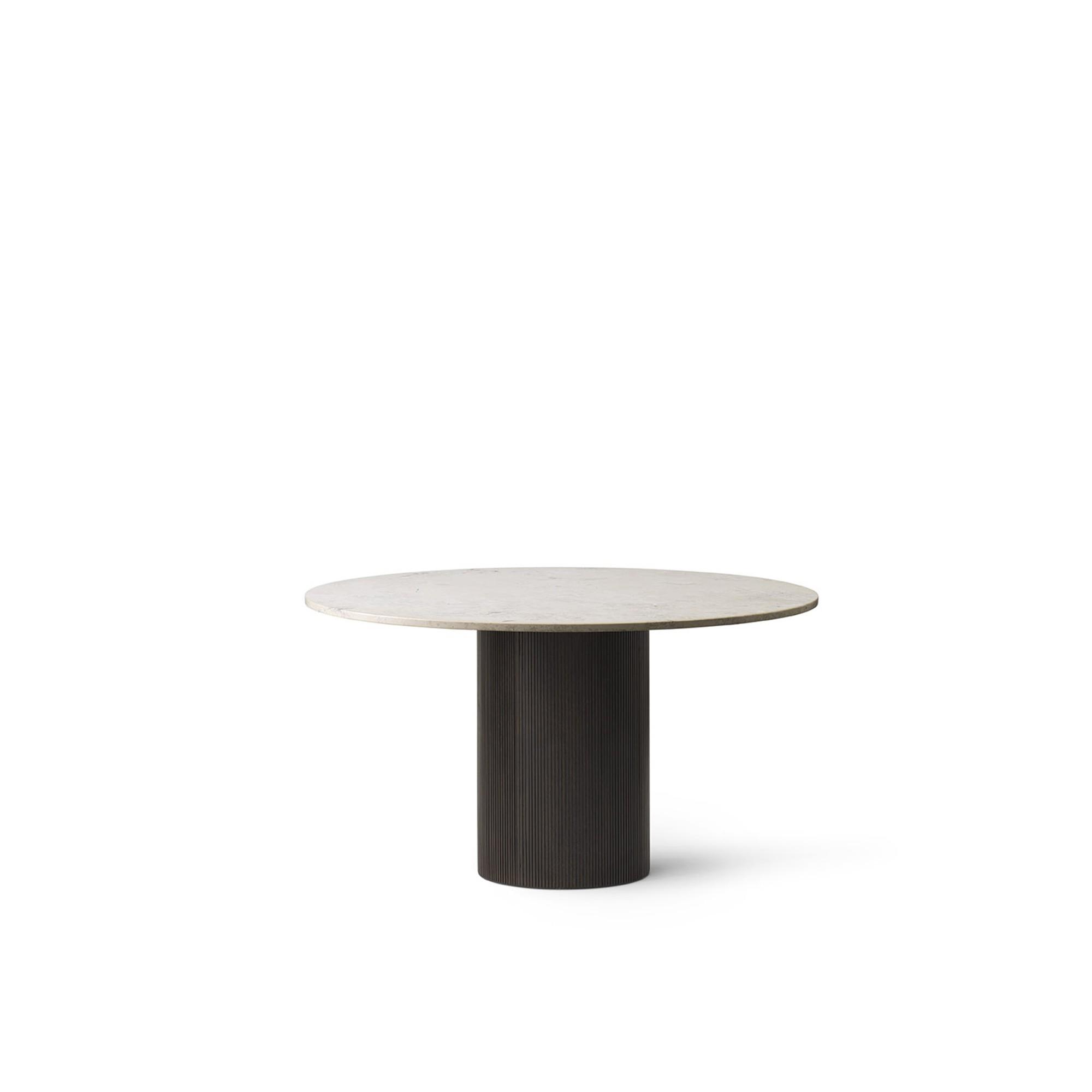 Tilt 494 Cabin Round Table Vipp Beige Marble/Dark Oak