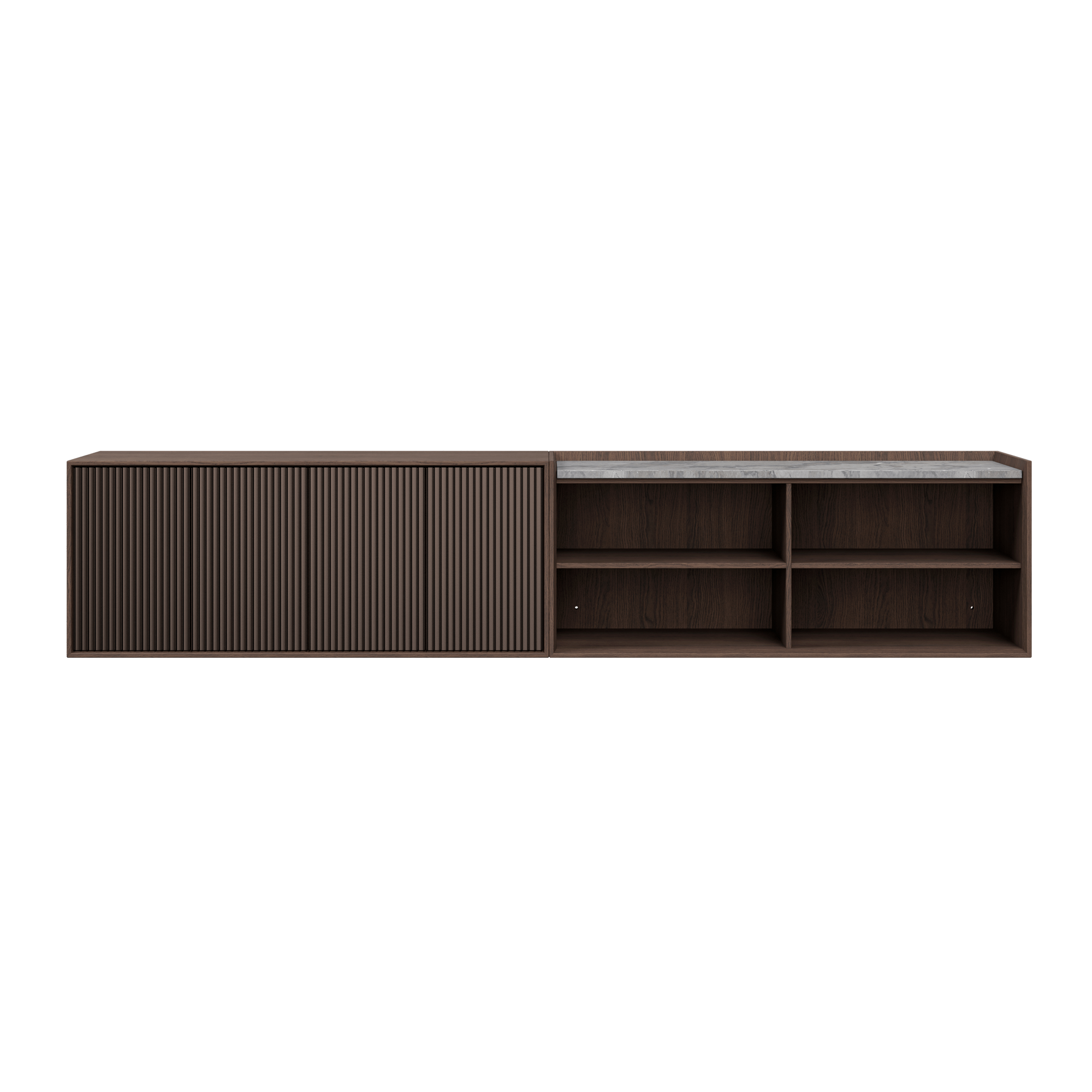 Vipp 675 H6 Kabinet Mørk Eg/Marmor