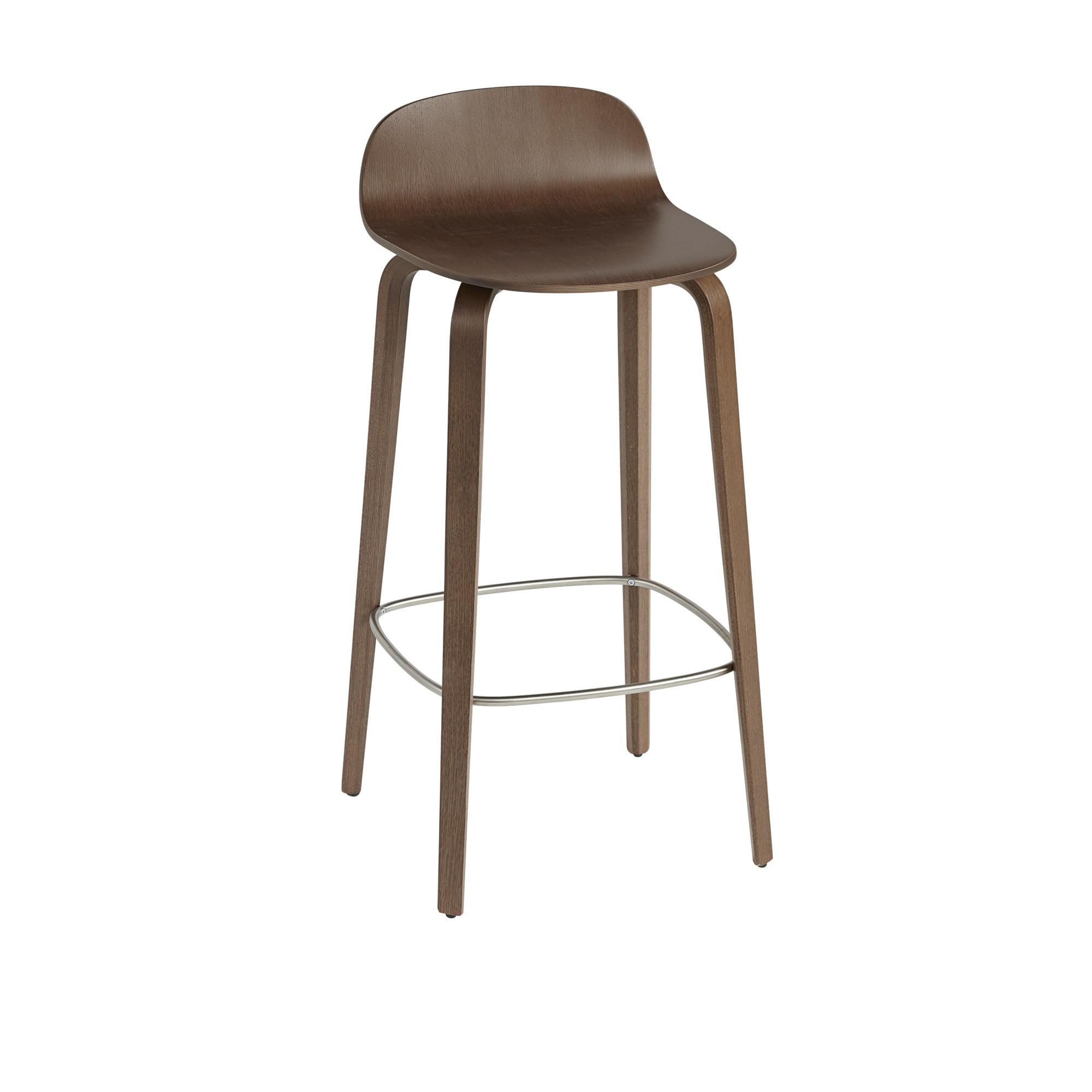Muuto Visu Barpall m. Träbas Mörkbrun H88.5