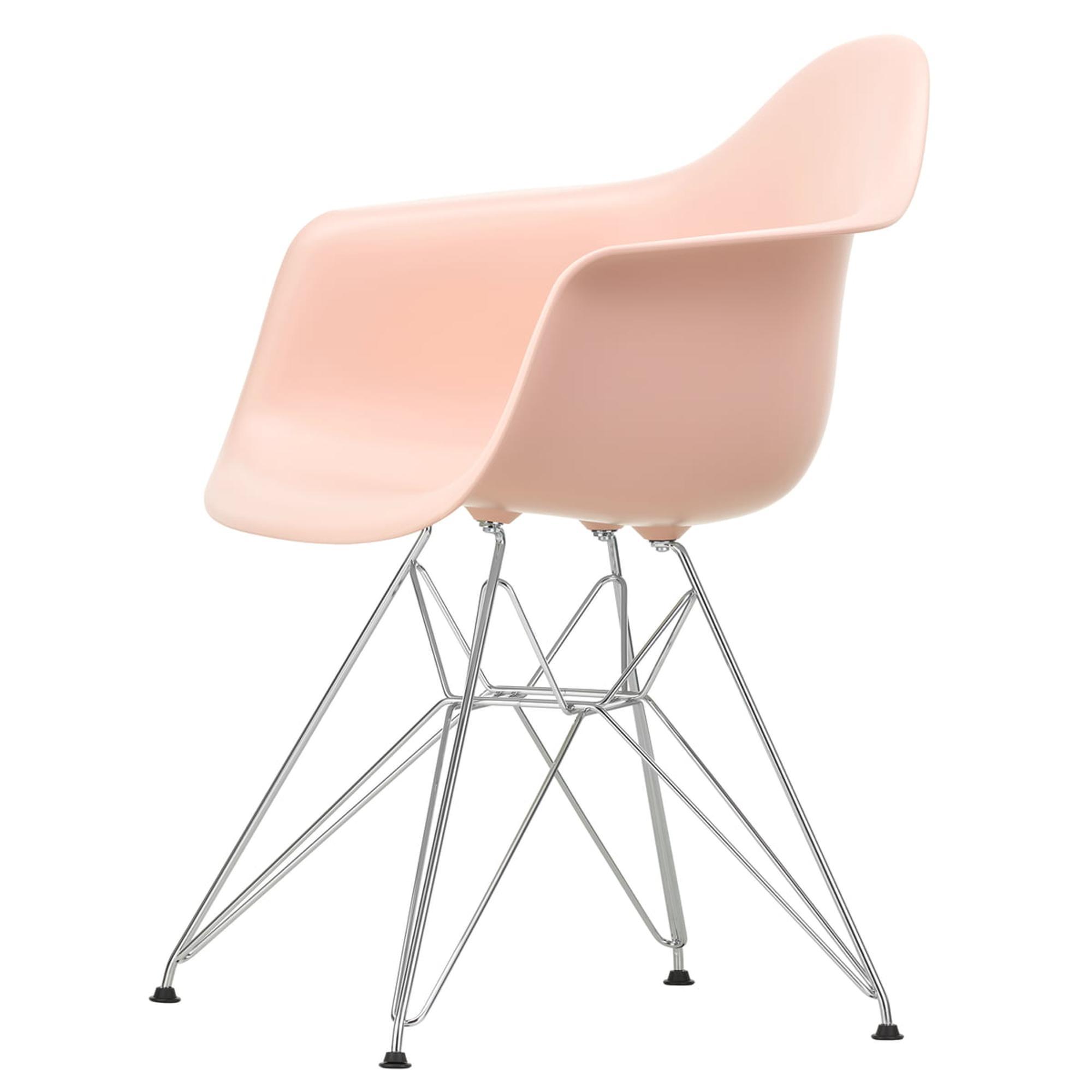 Vitra Eames Plastic RE DAR Spisebordsstol Pale Rose/Krom