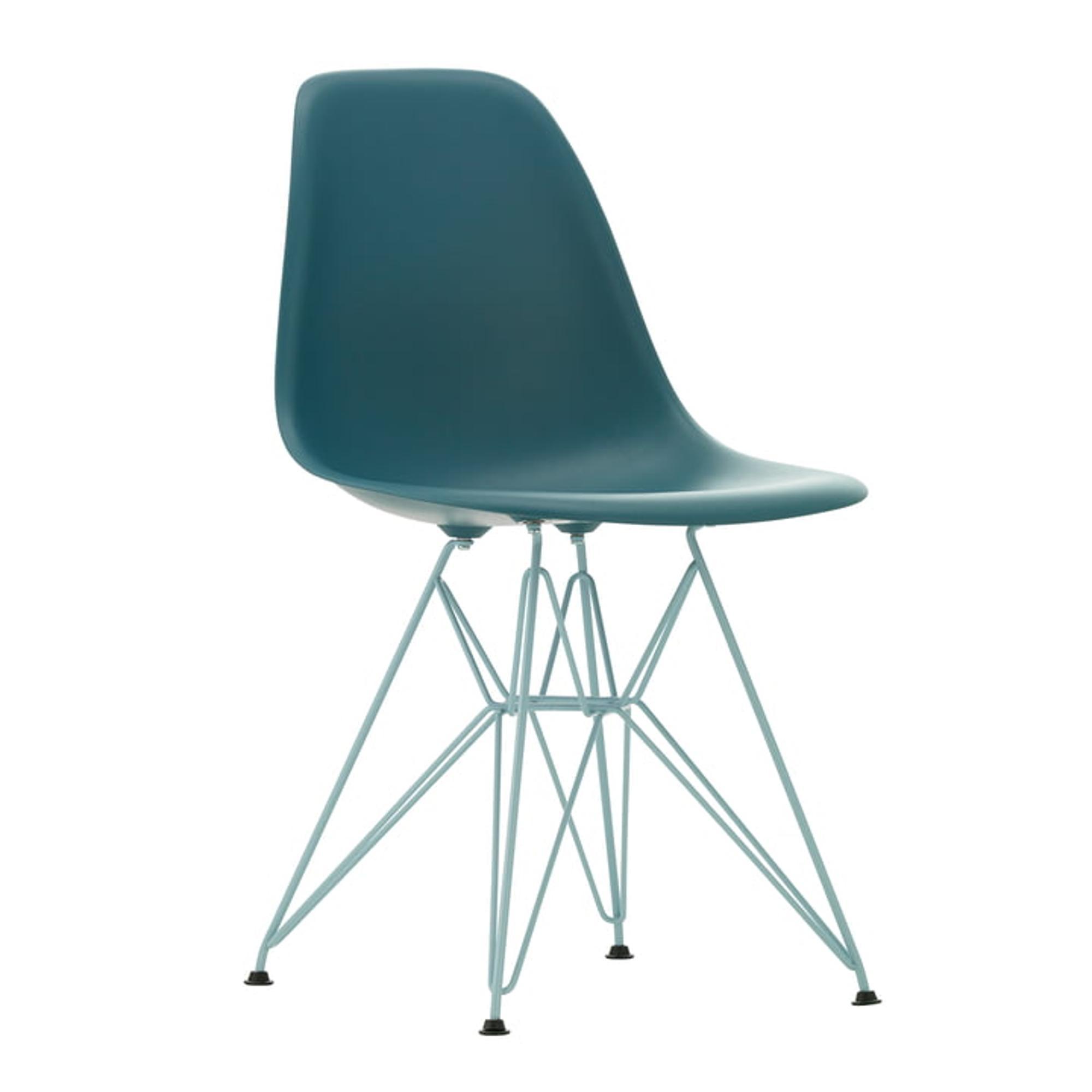 Vitra Eames Plastic RE DSR Eetkamerstoel Zeeblauw/Hemelsblauw