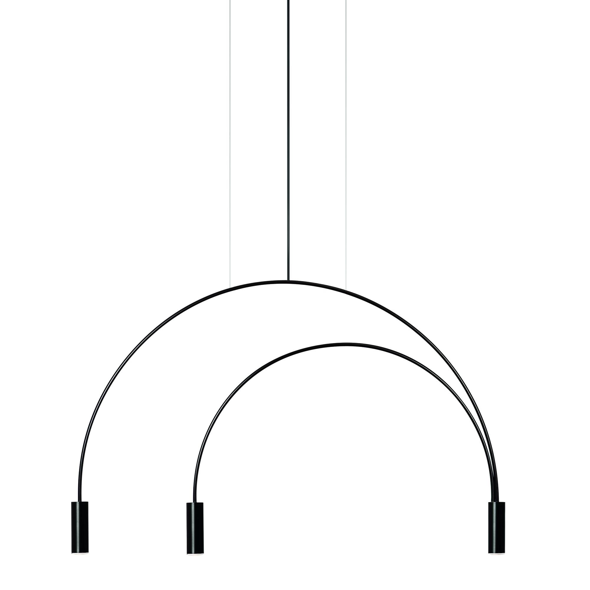 Estiluz Volta Pendant Black 3 Valonlähdettä