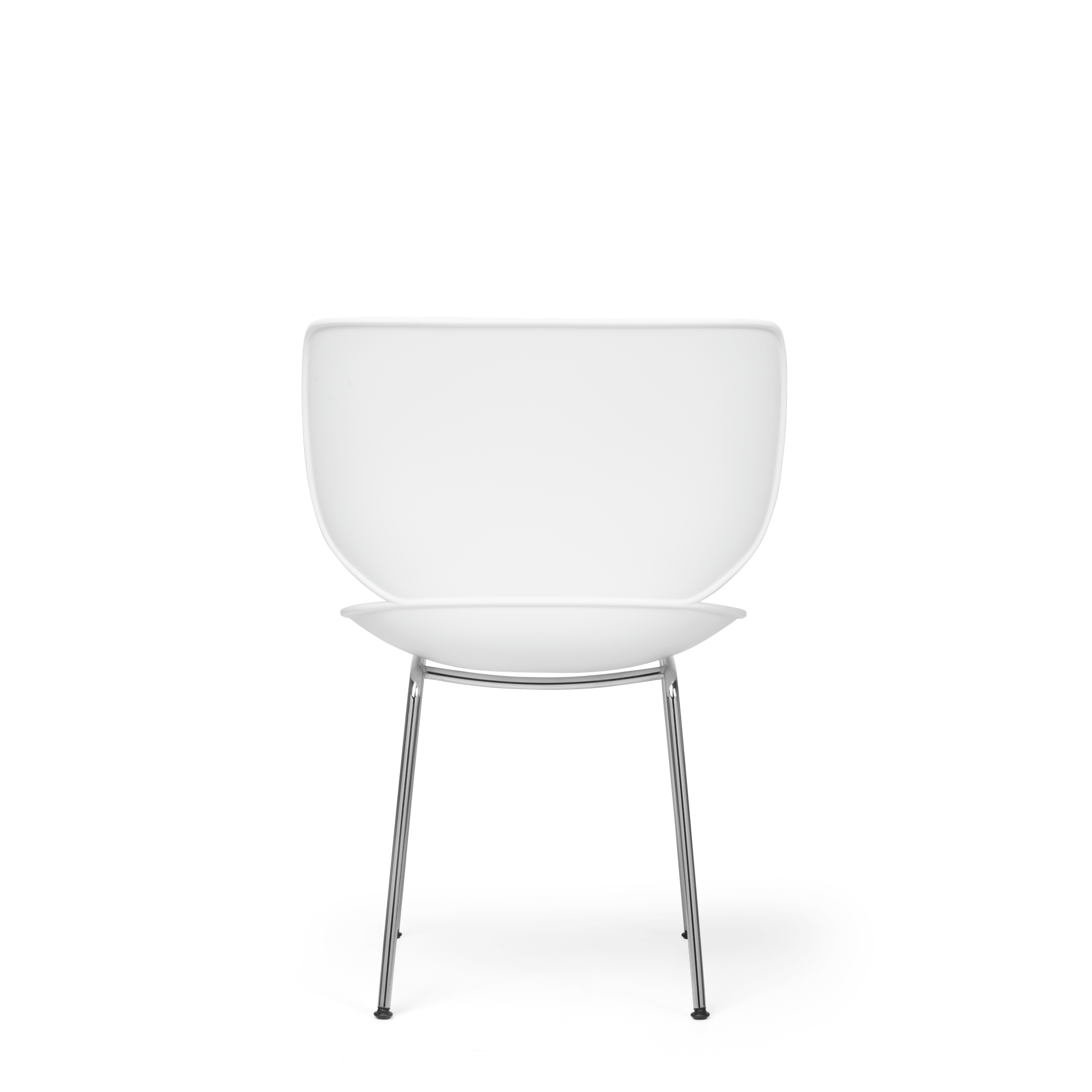 Moooi Hana Dining Chair Unupholstered Set of 2 White/ Chrome