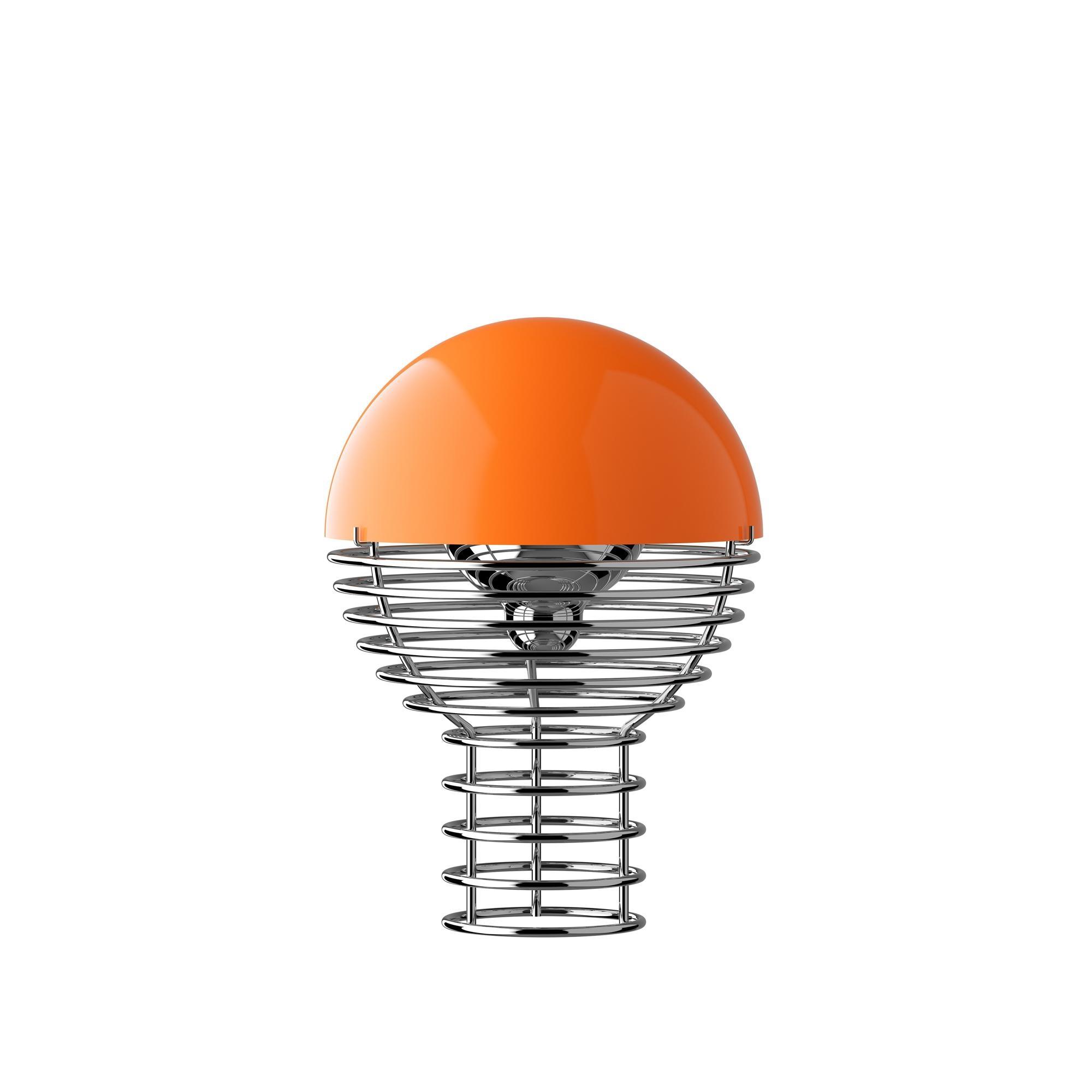 Verner Panton Wire Draagbare Lamp Oranje