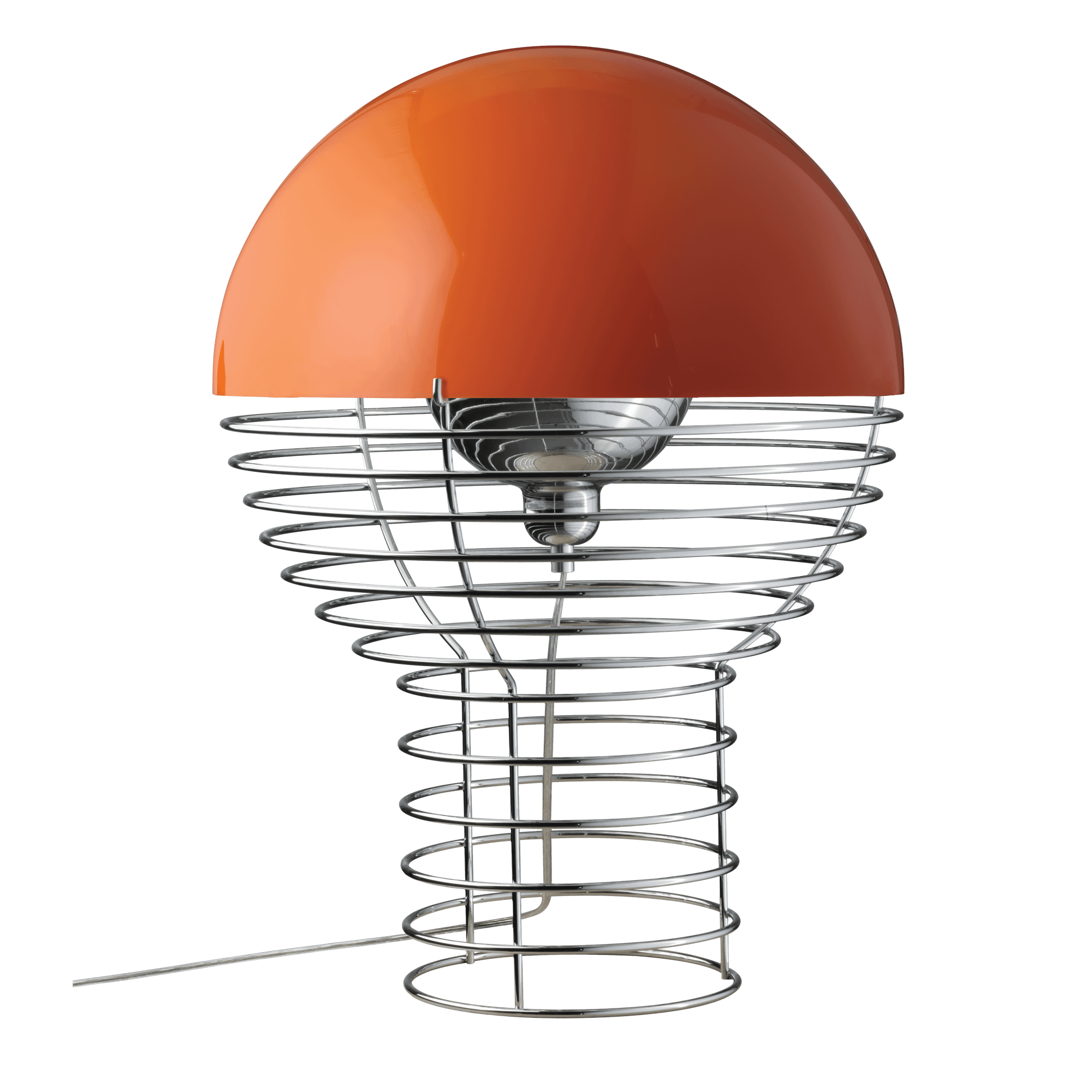 Lampe à Poser Verpan Wire Ø40 Chrome/Orange