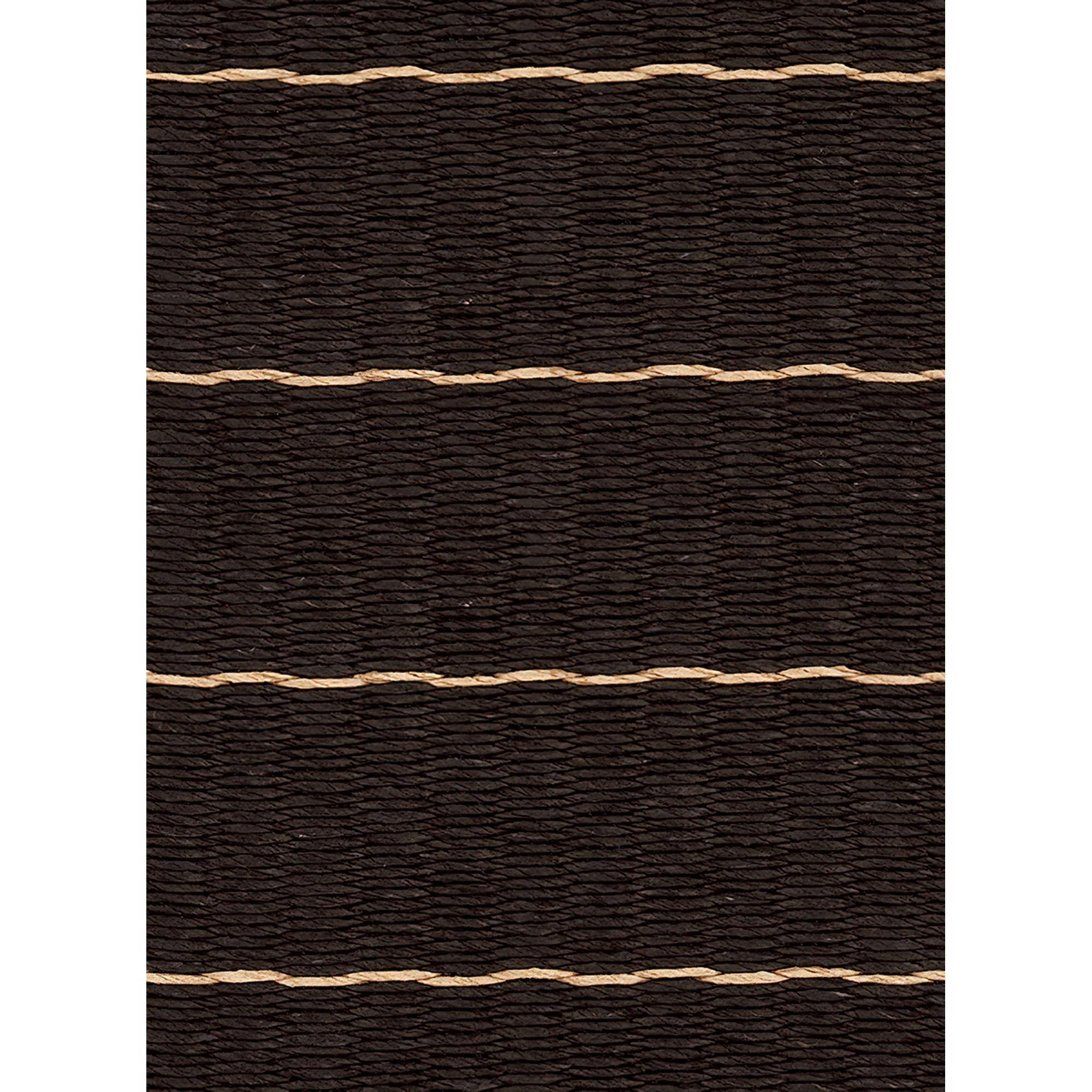 Woodnotes Line Gulvtæppe 200x300 Papirgarn/Sort Natural