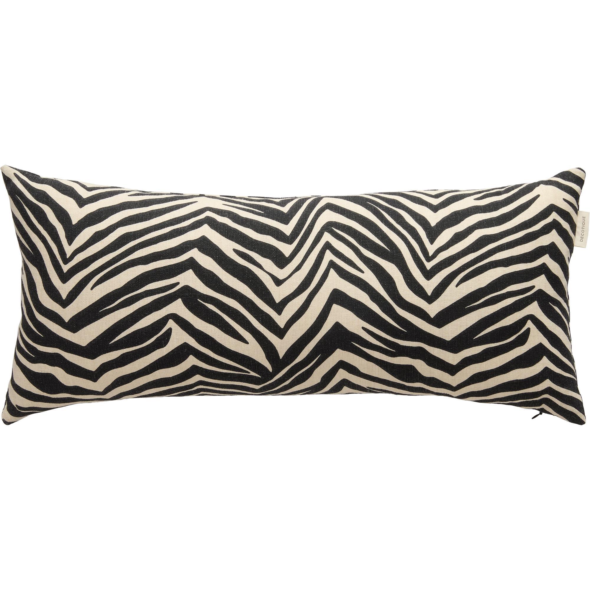 Decotique Zebra Cojín 30x70 cm Negro/Blanco